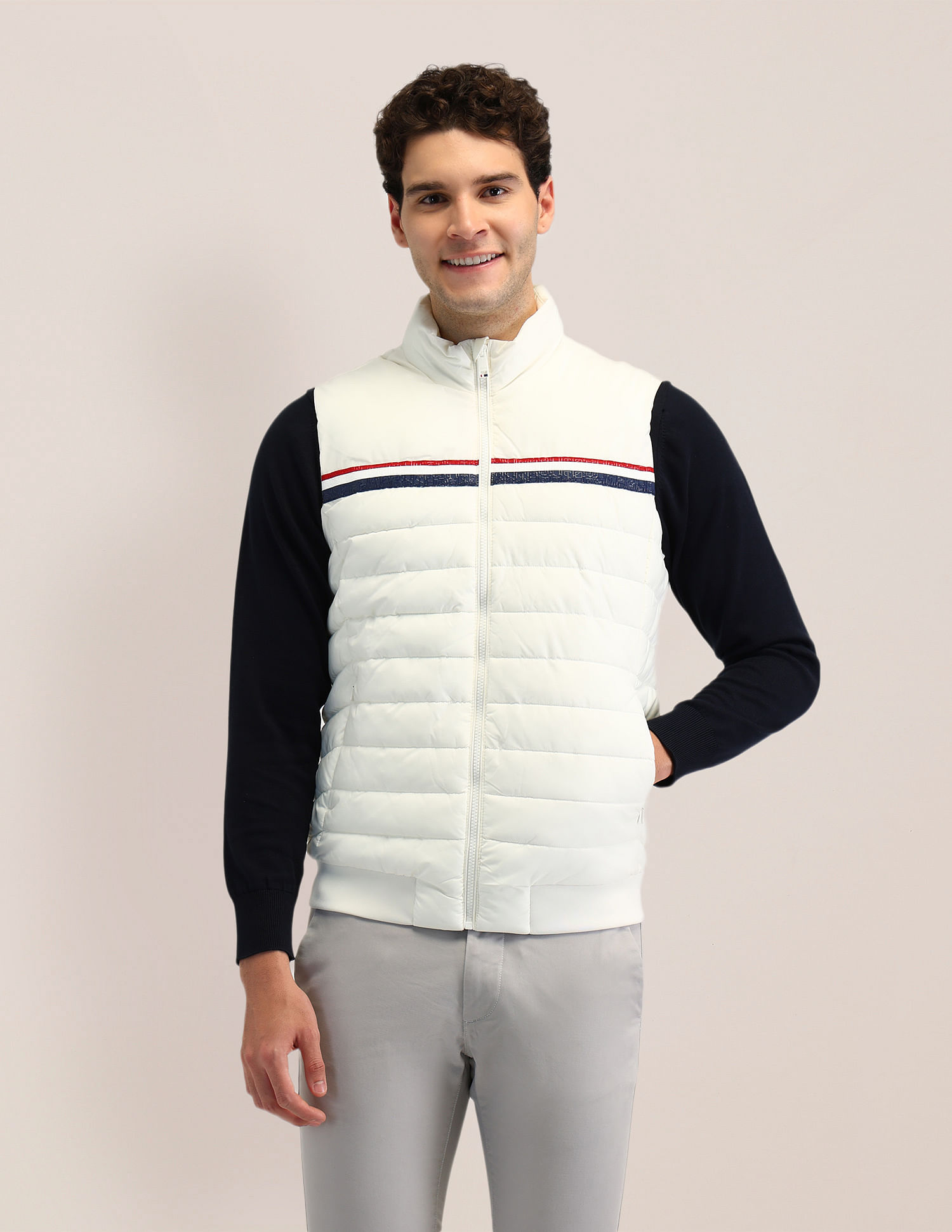 U.S. Polo Assn. Horizontal Stripes Regular Fit Jacket