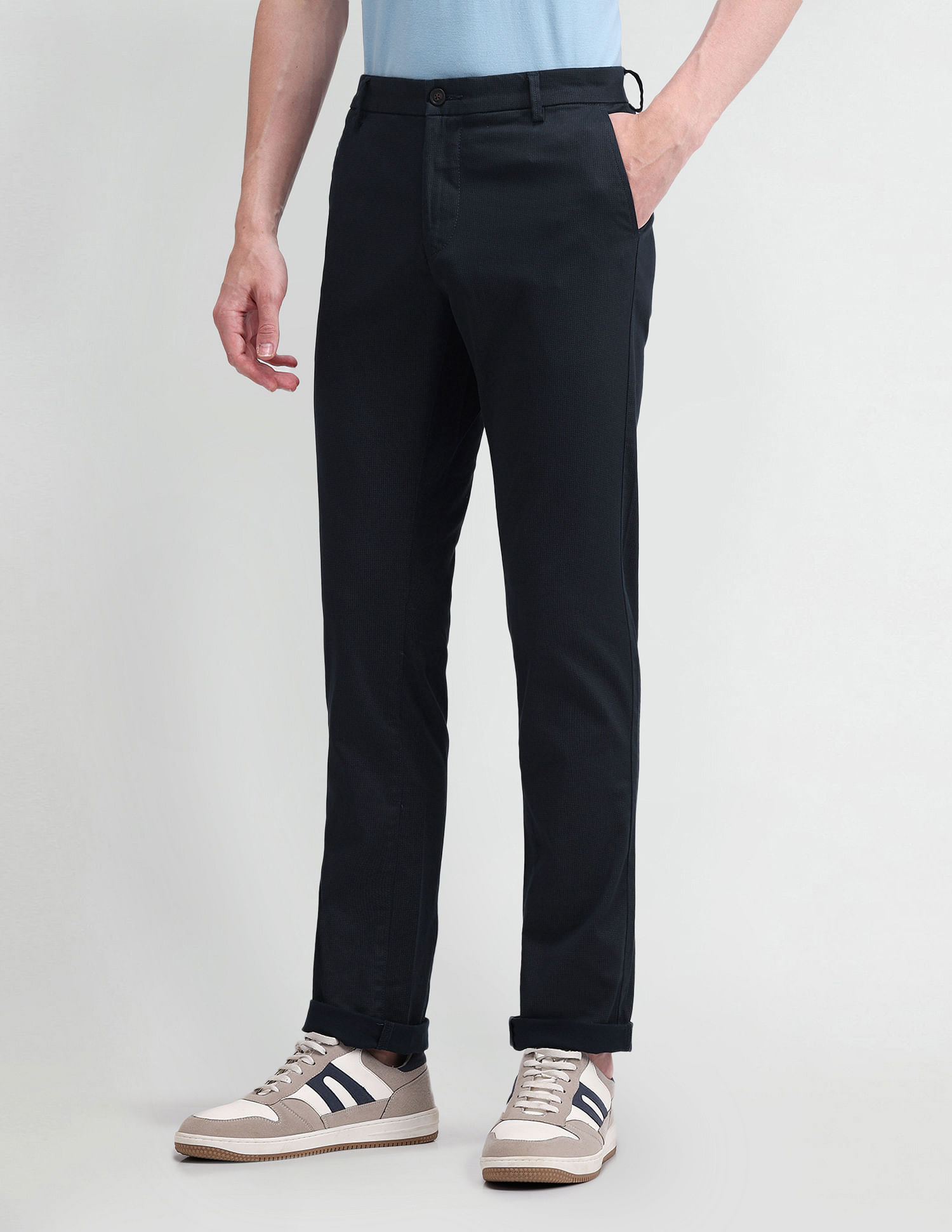 Arrow Sport Slim Fit Satin Trousers