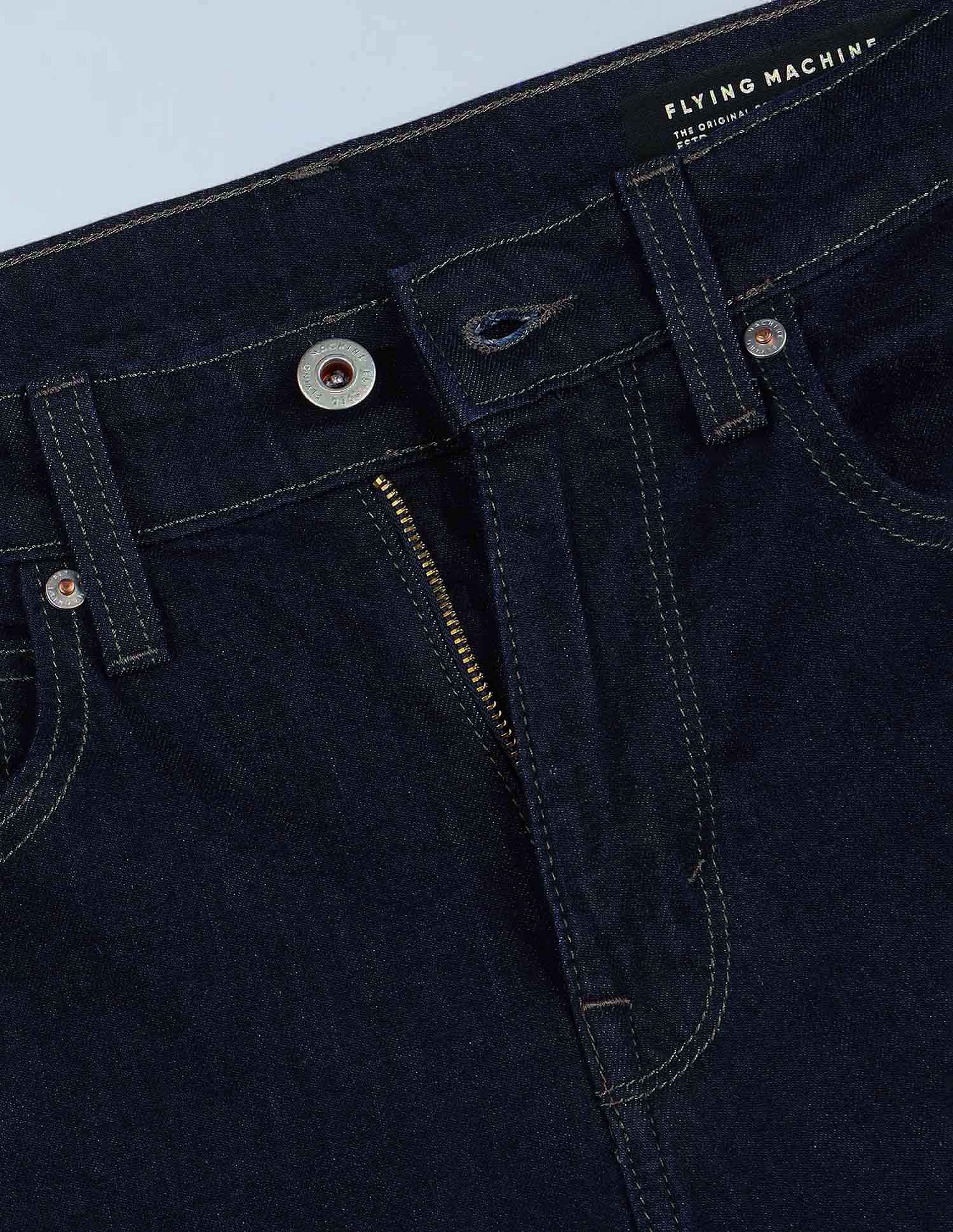 Flying Machine Slash Slim Tapered Fit Mid Rise Jeans