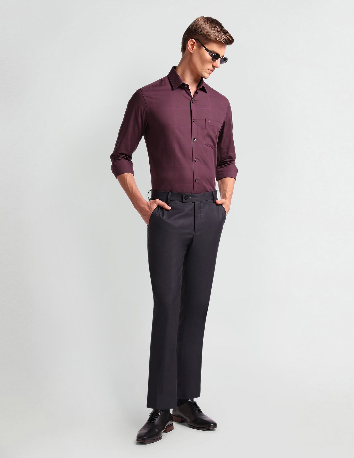 Arrow Windowpane Check Twill Shirt