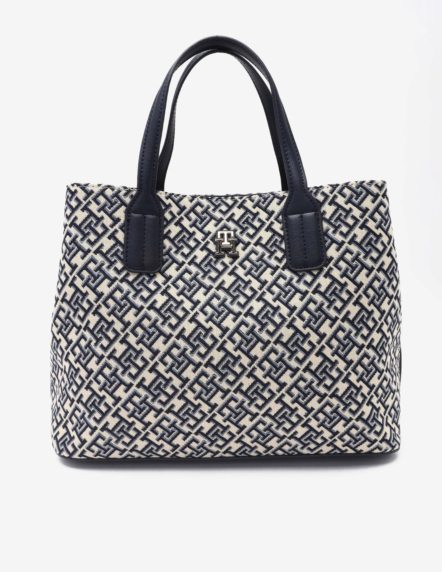 Buy Tommy Hilfiger Logo Blue Pu Tote Bag