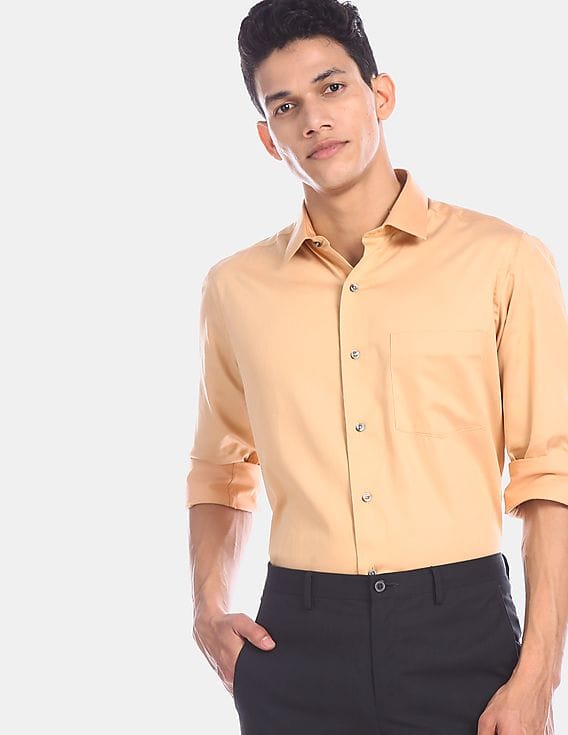 Buy Arrow Men Beige French Button 