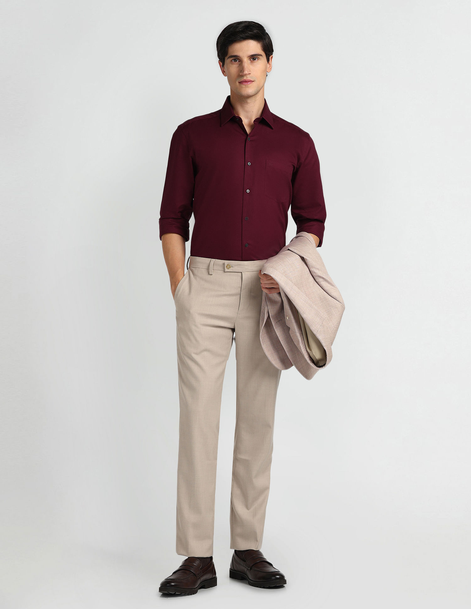 Arrow Horizontal Stripe Slim Fit Shirt