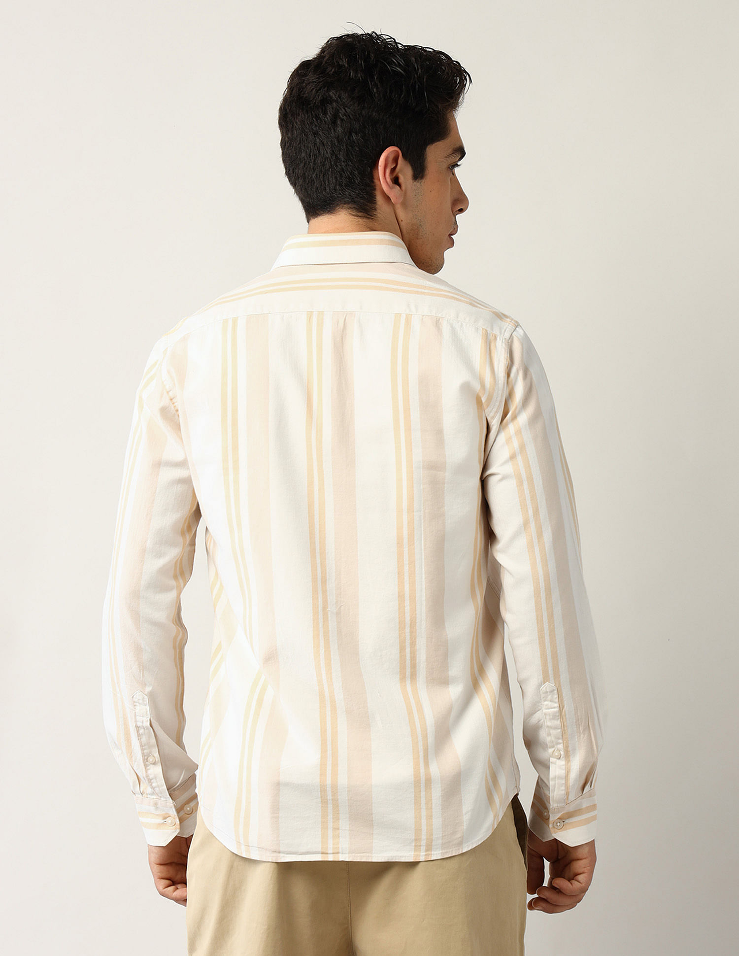 Arrow Sport Vertical Striped Slim Fit Shirt