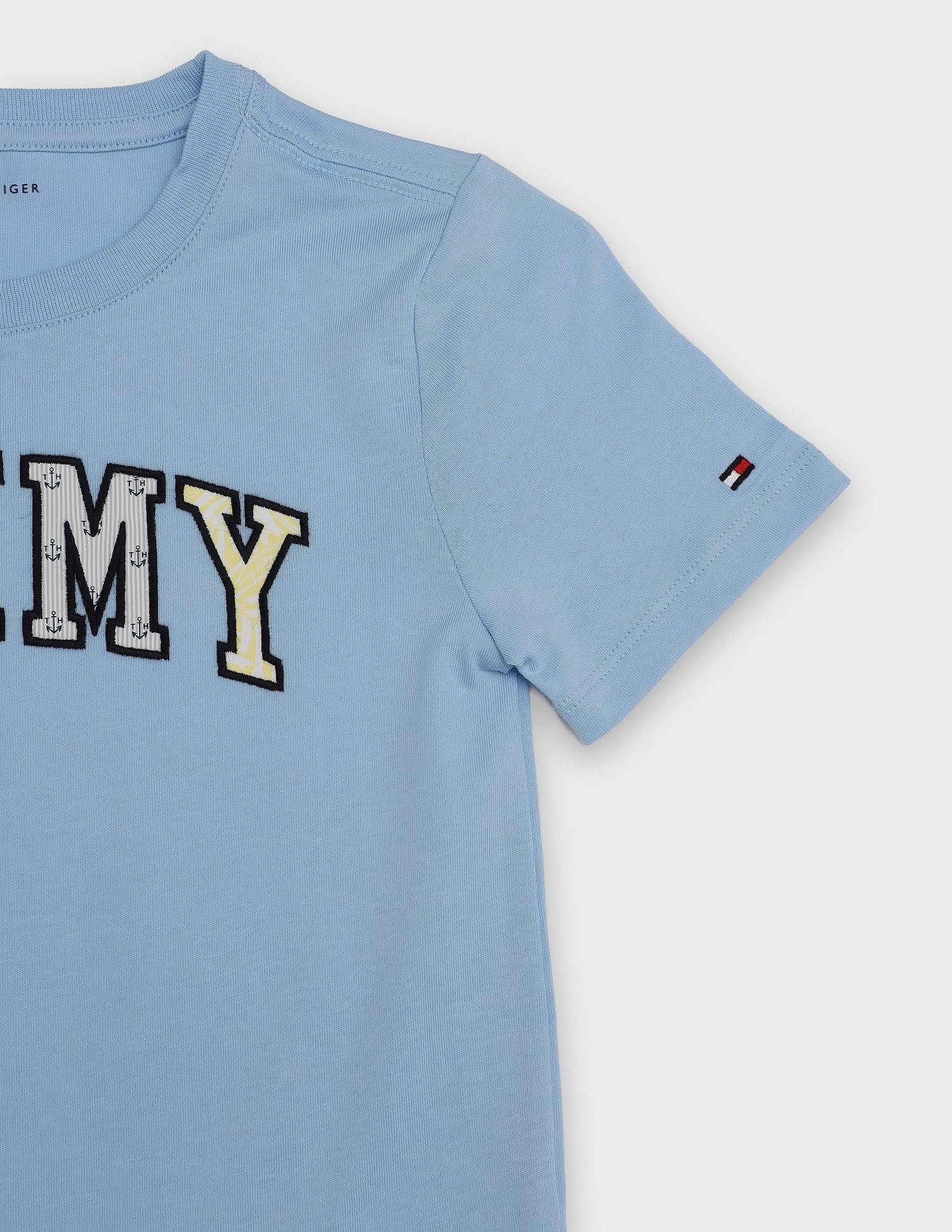 Tommy Hilfiger Kids Boys Logo Regular-Fit Cotton T-Shirt