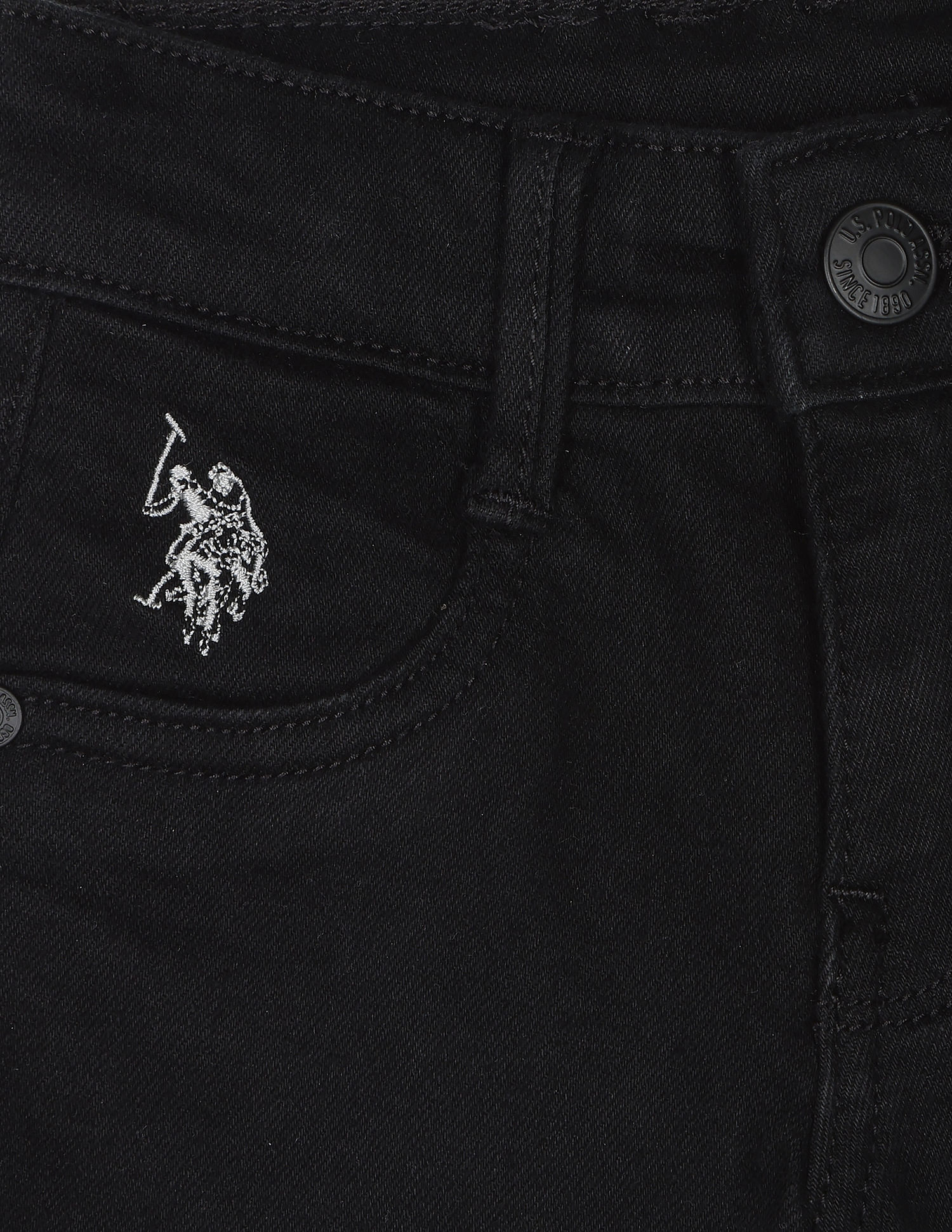 U.S. Polo Assn. Kids Mid Rise Unfinished Hem Shorts