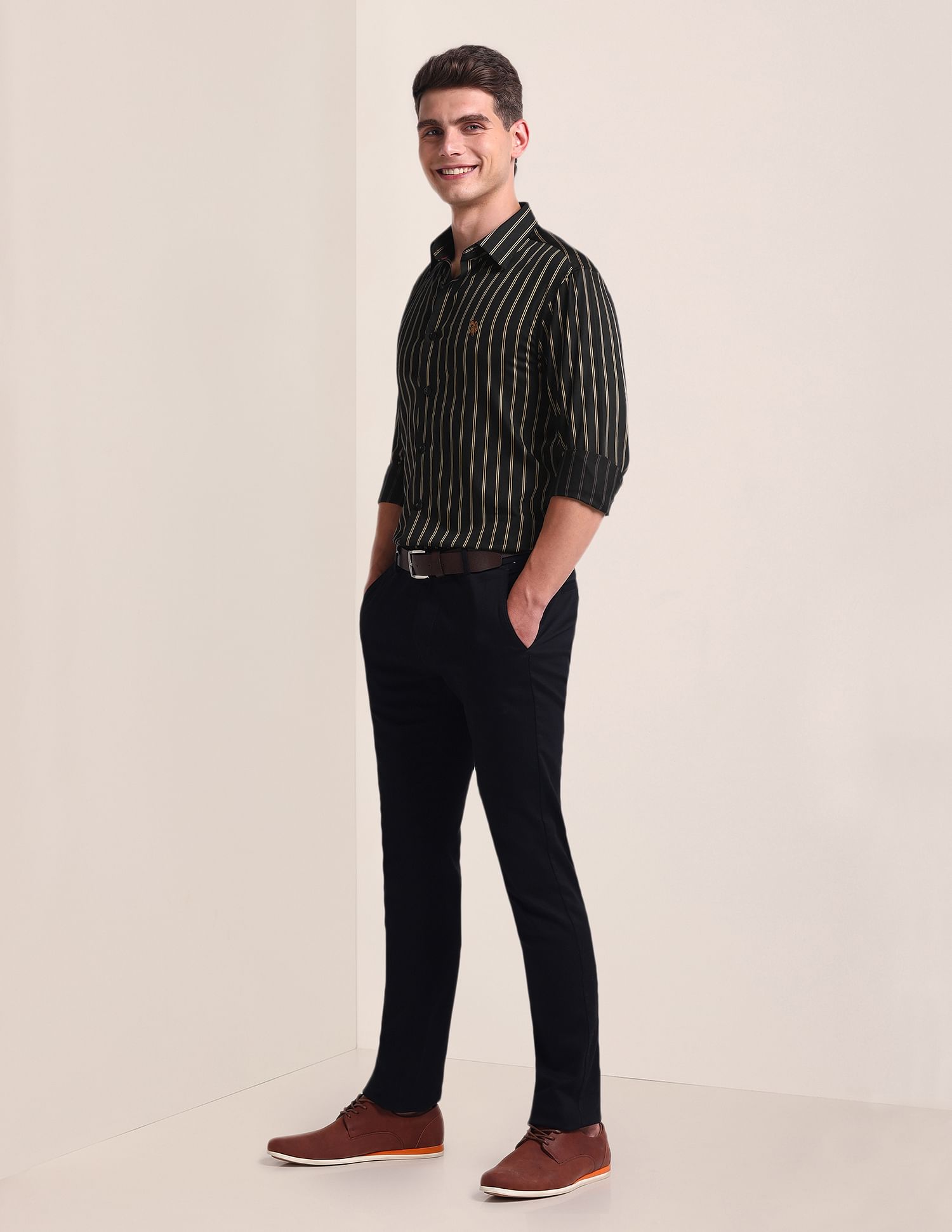 U.S. Polo Assn. Vertical Stripe Cotton Shirt