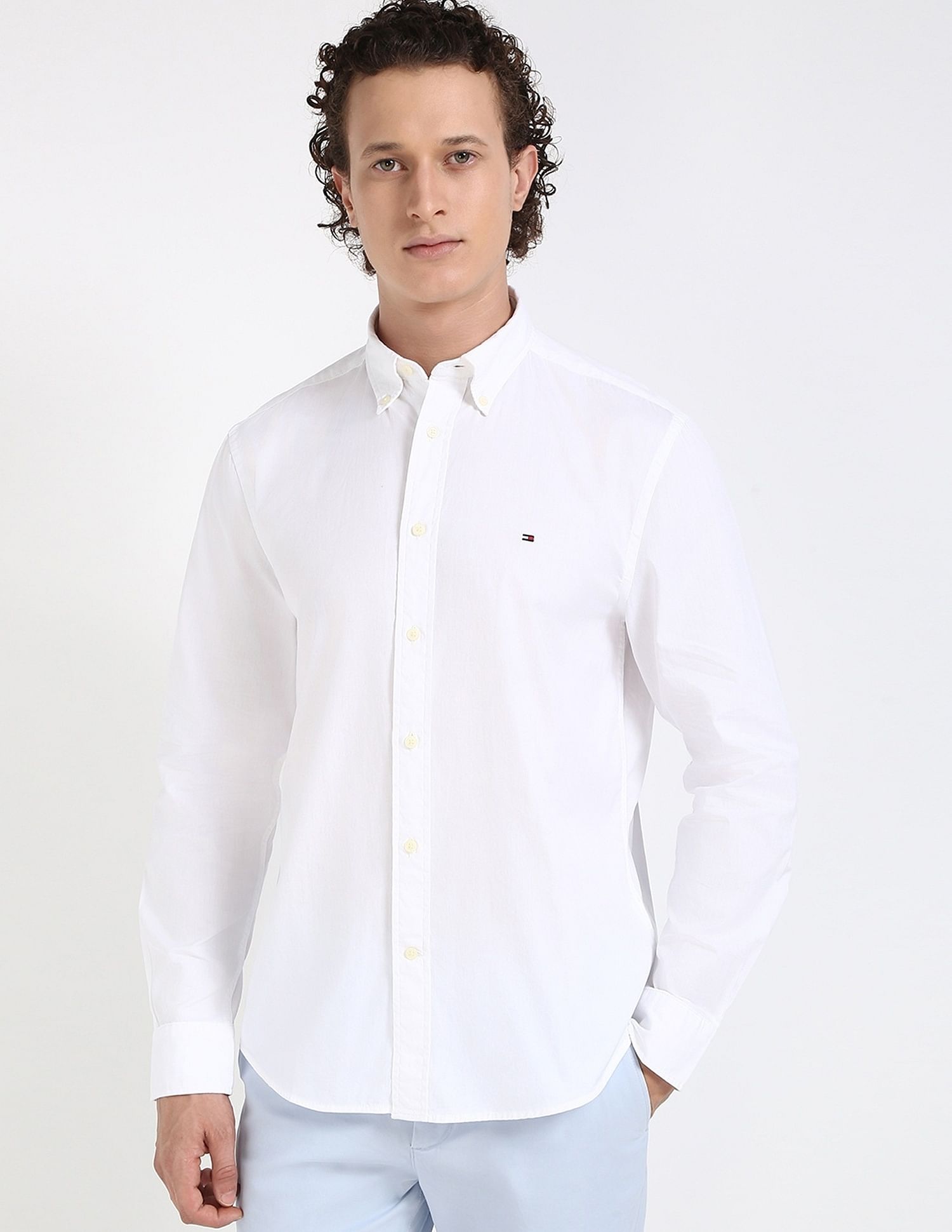Tommy Hilfiger Solid Regular-Fit Poplin Woven Shirt