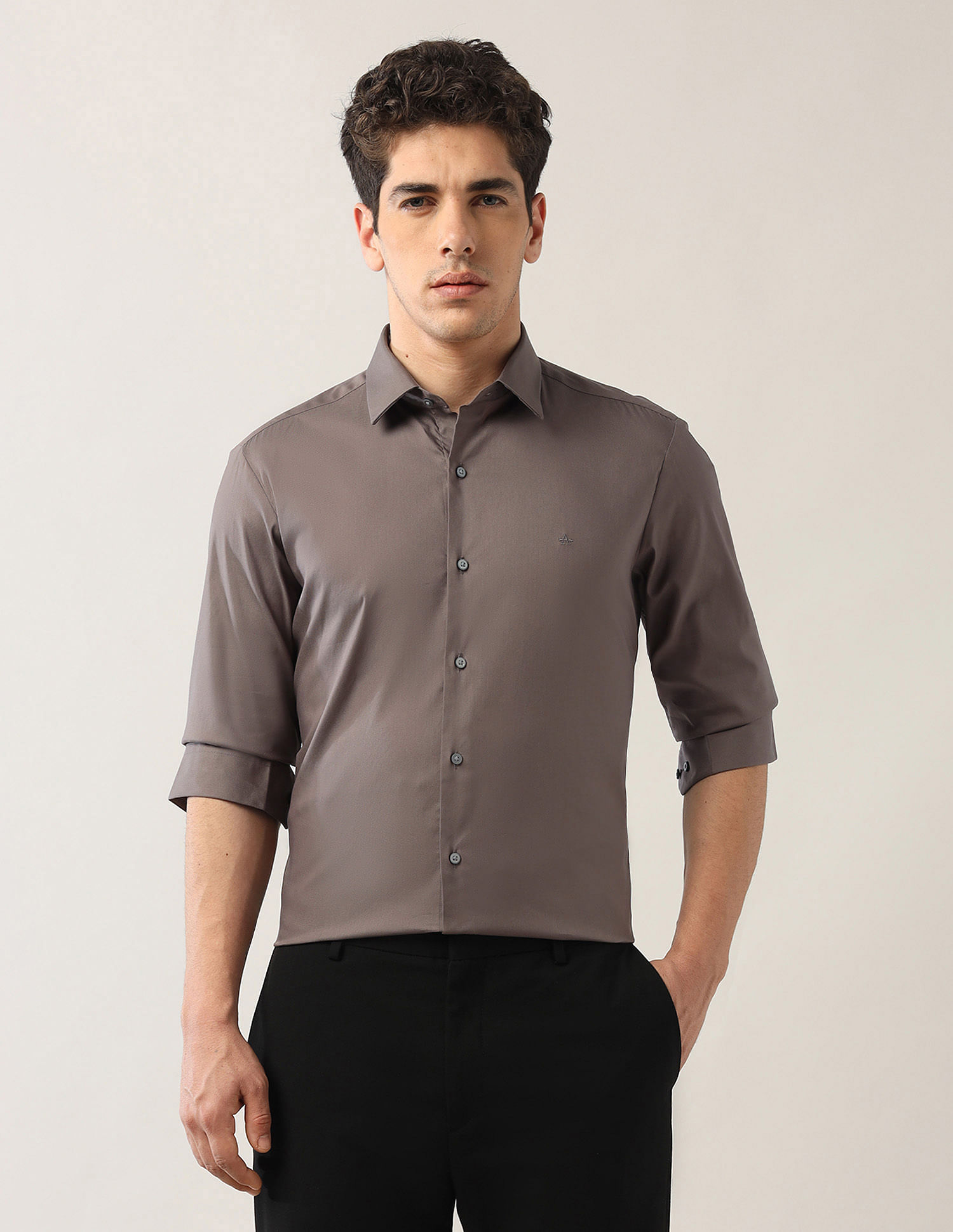 Arrow Newyork Textured Brooklyn Ultra Slim Fit Shirt