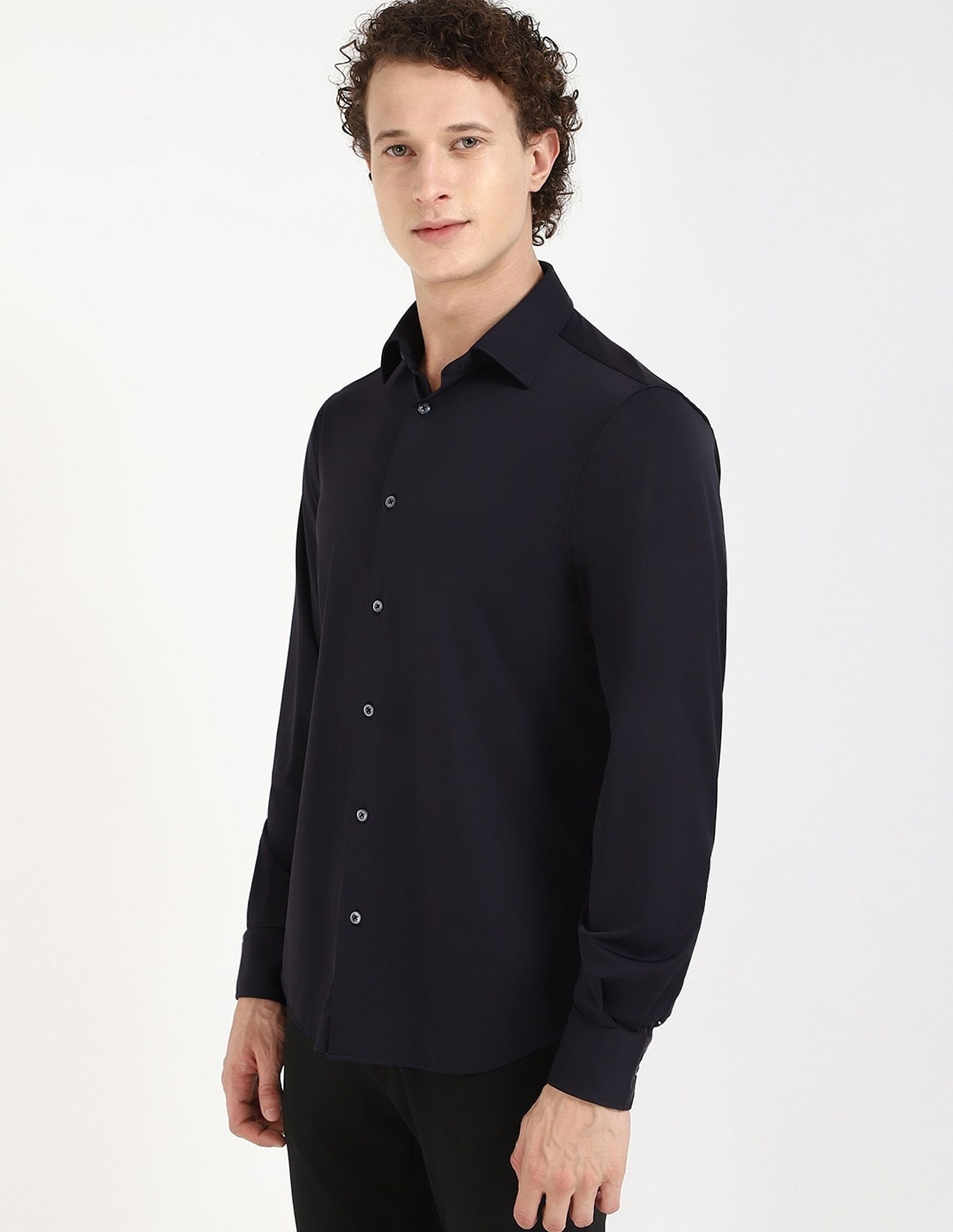 Tommy Hilfiger Solid Slim-Fit Polyamide Shirt