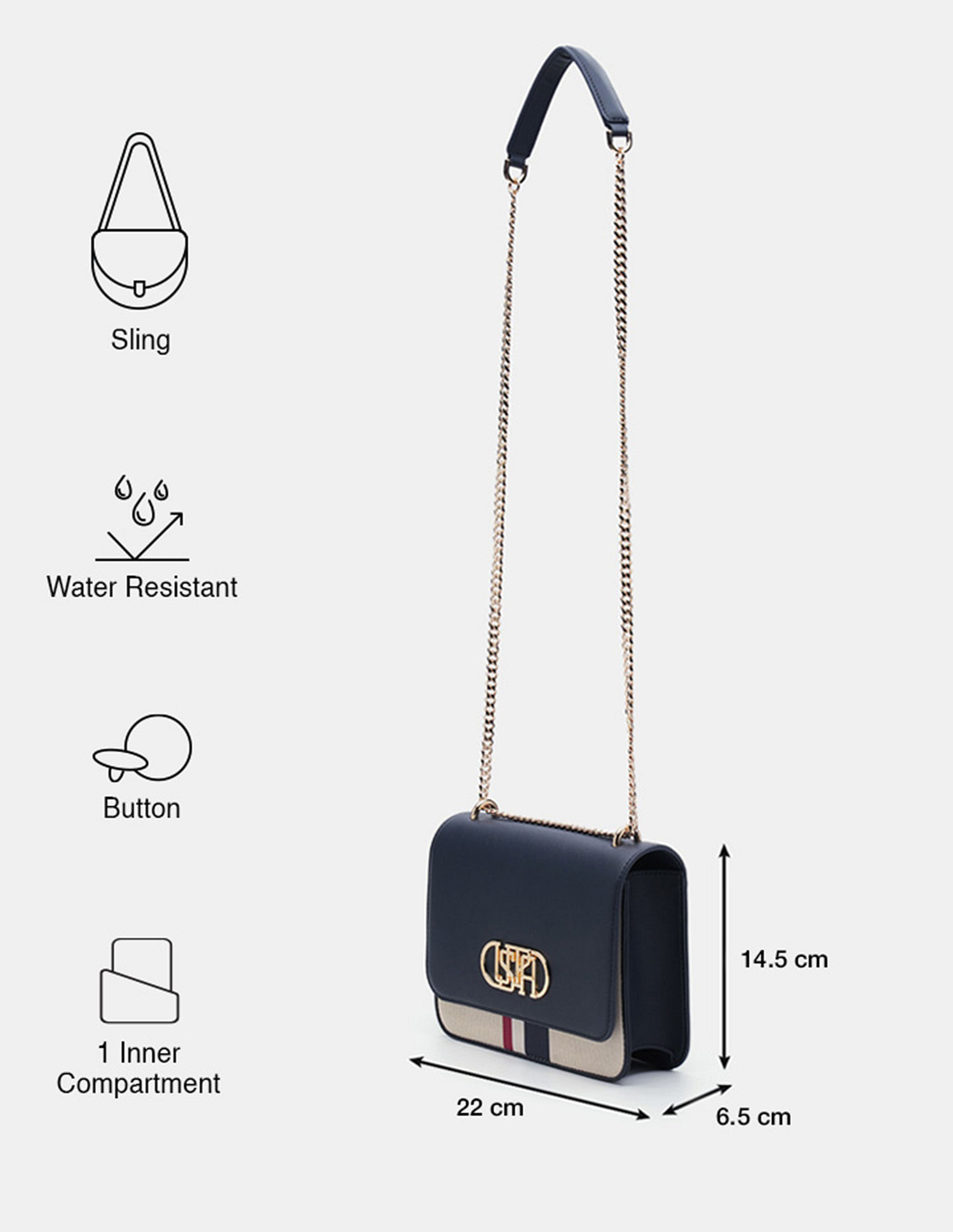 U.S. Polo Assn. Briella Solid Cross Body Bag