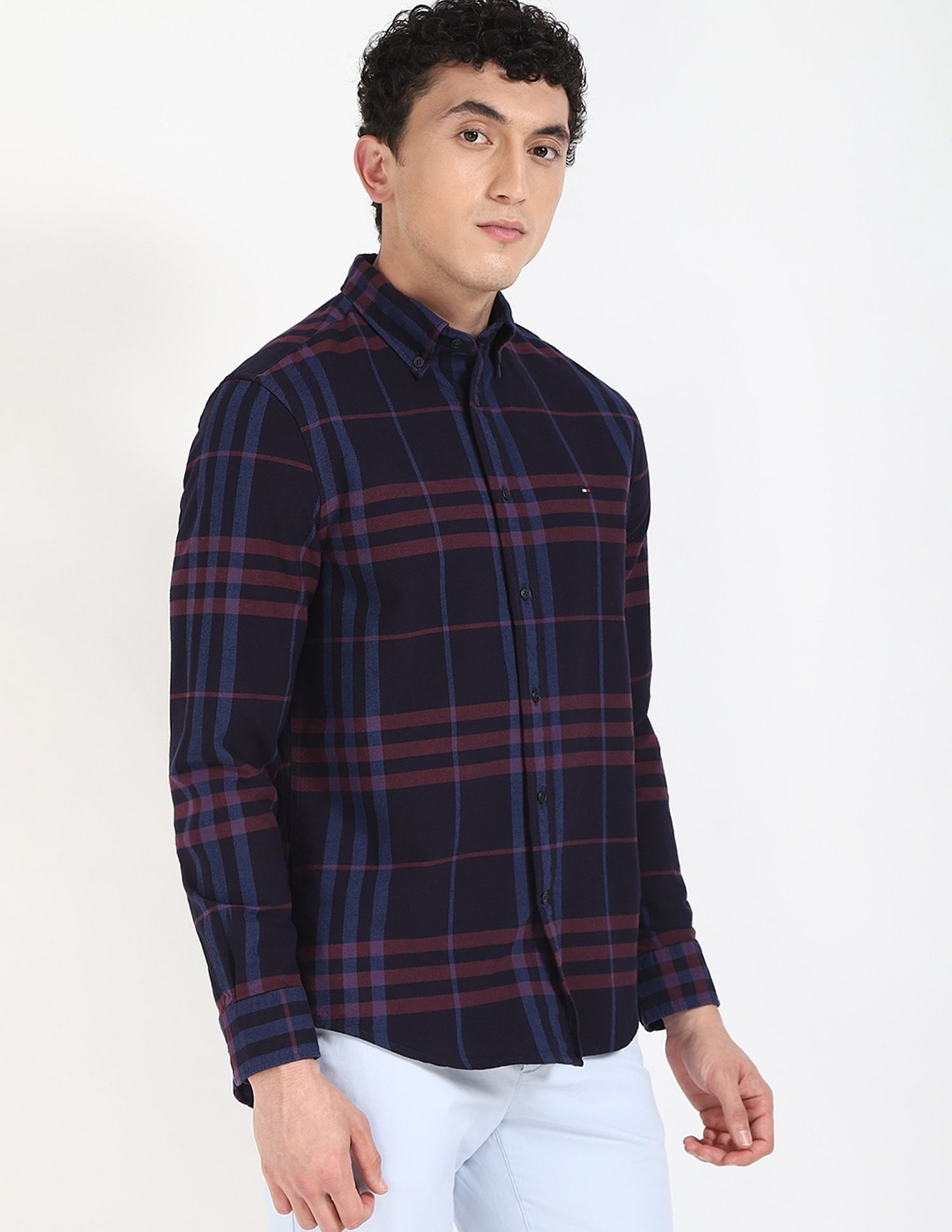 Tommy Hilfiger Checks Regular-Fit Oxford Shirt