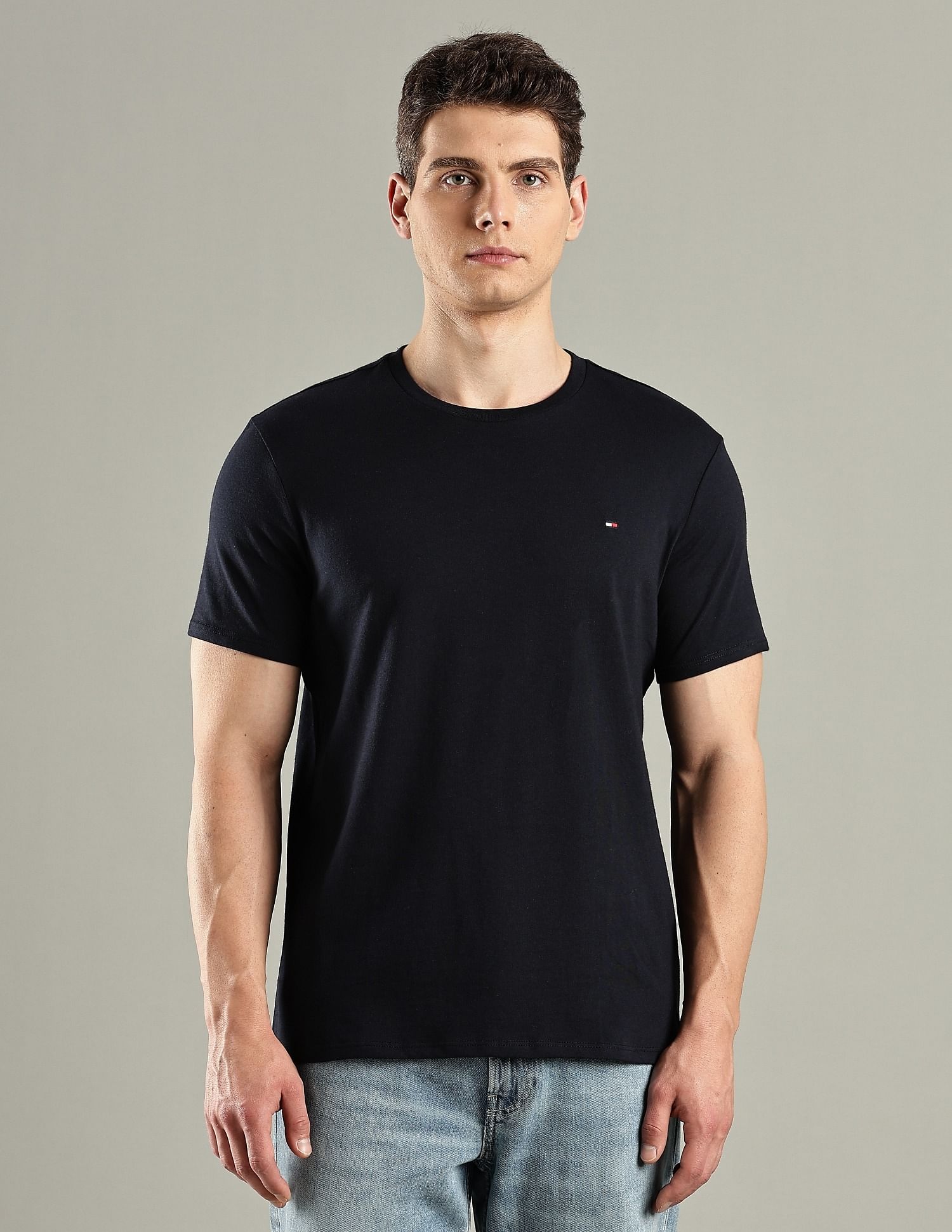 Tommy Hilfiger Solid Regular-Fit Cotton T-Shirt