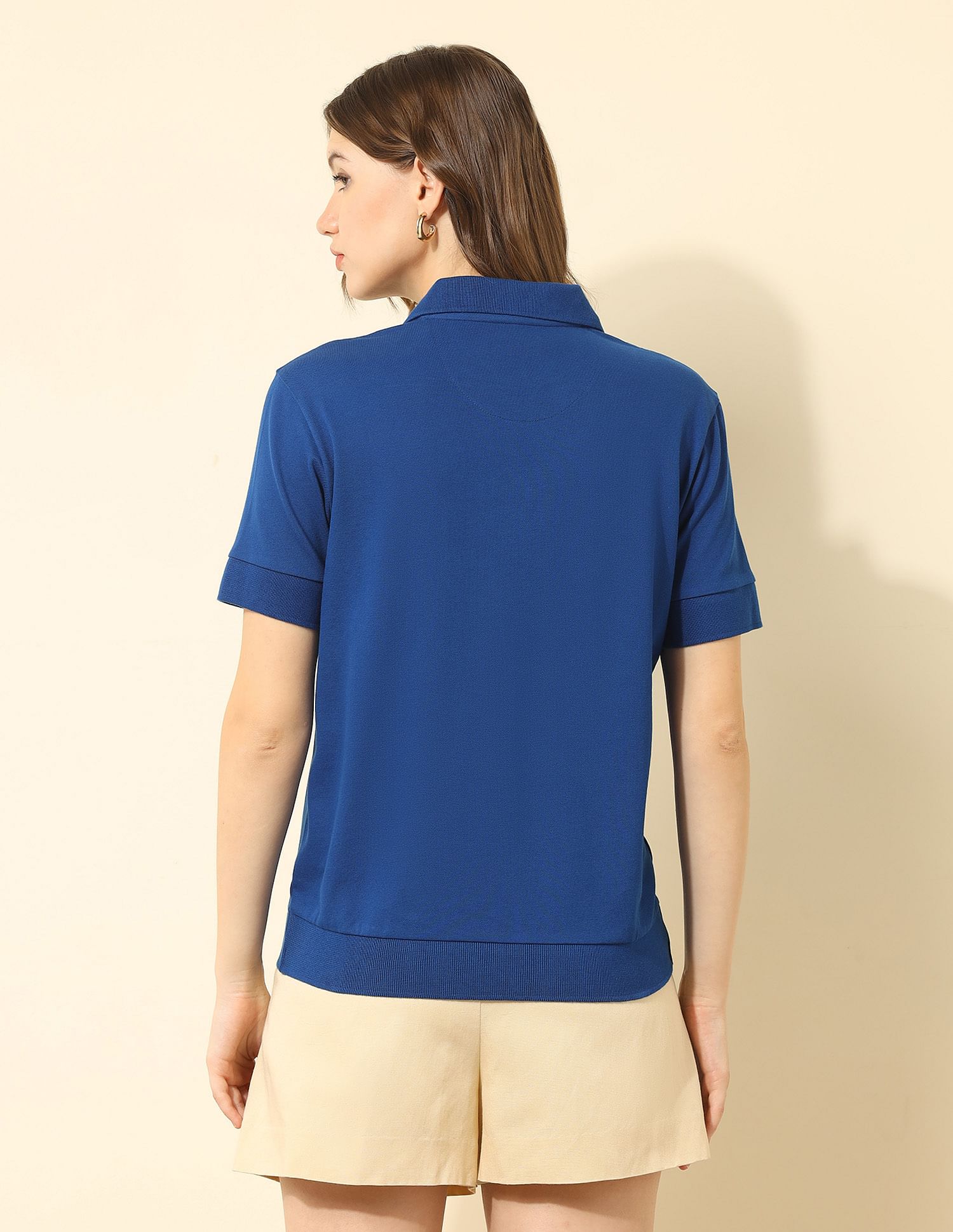 U.S. Polo Assn. Women Blousan Boxy Fit Polo Shirt