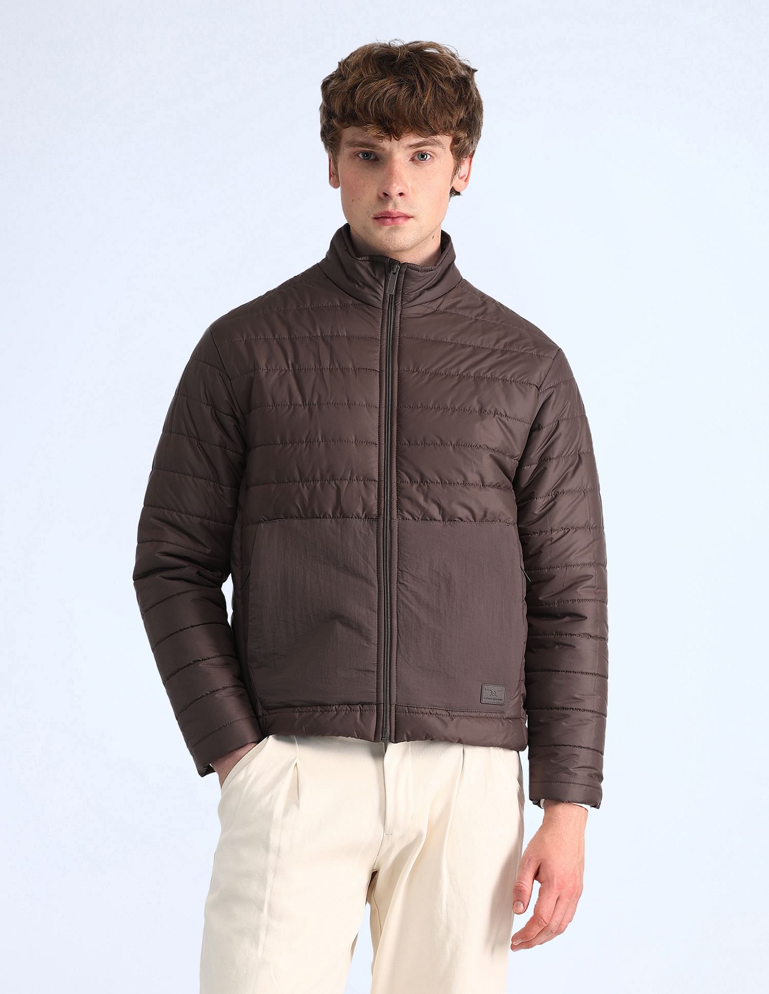 Flying Machine Regular Fit Solid Casual Jacket