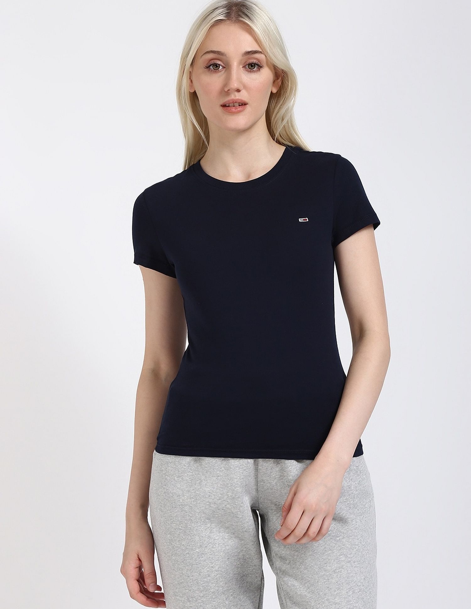 Tommy Hilfiger Solid Slim-Fit Cotton T-Shirt