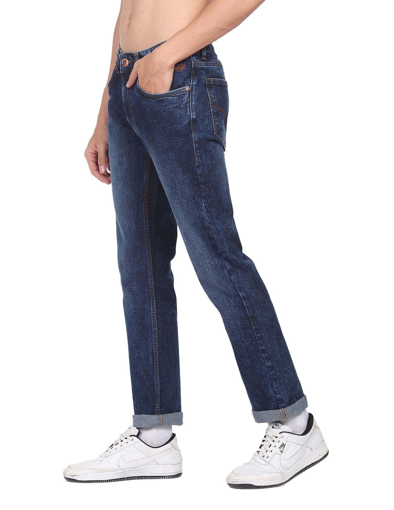 Flying Machine Stone Wash Michael Slim Tapered Fit Jeans