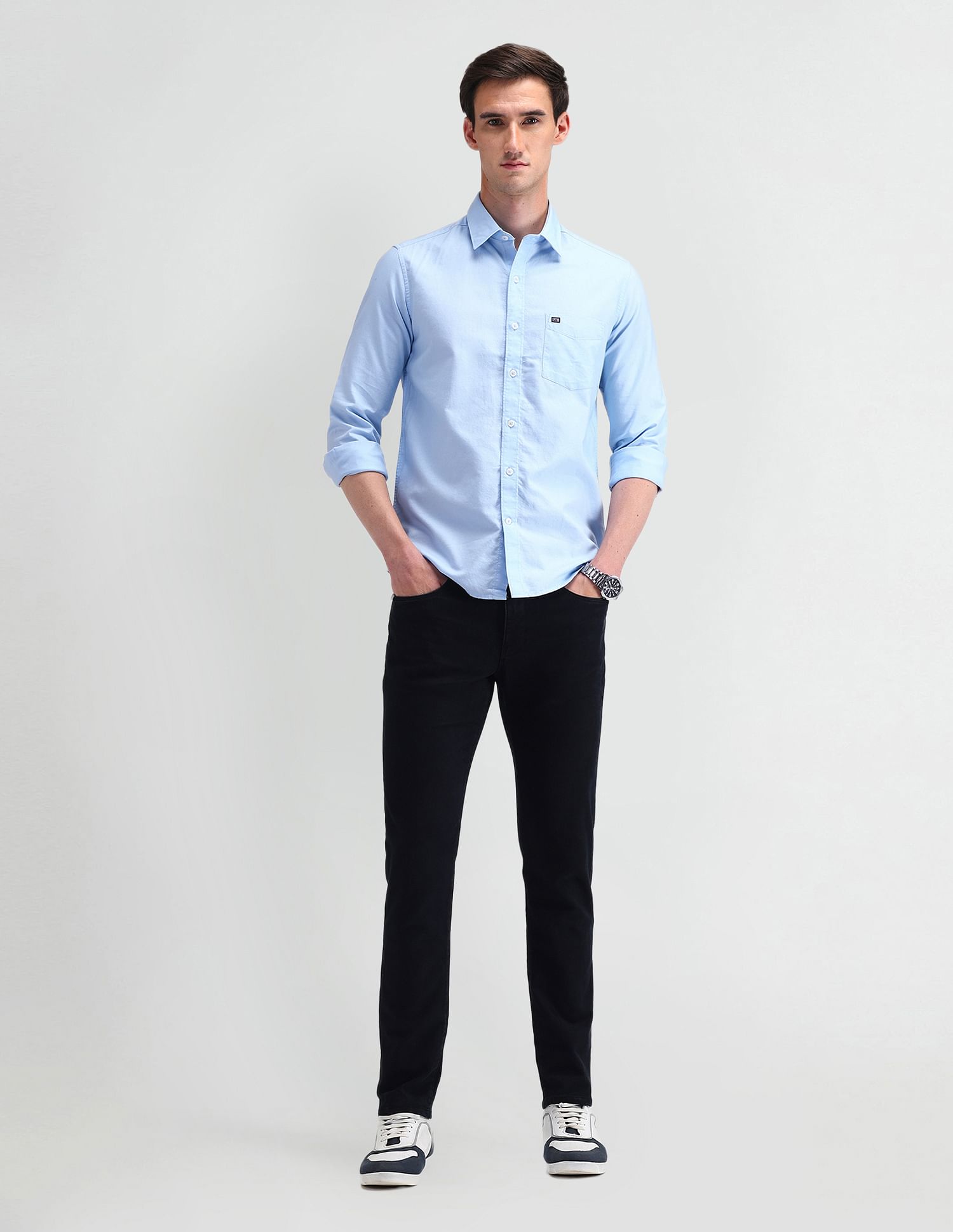 Arrow Sport Manhattan Slim Fit Dobby Shirt
