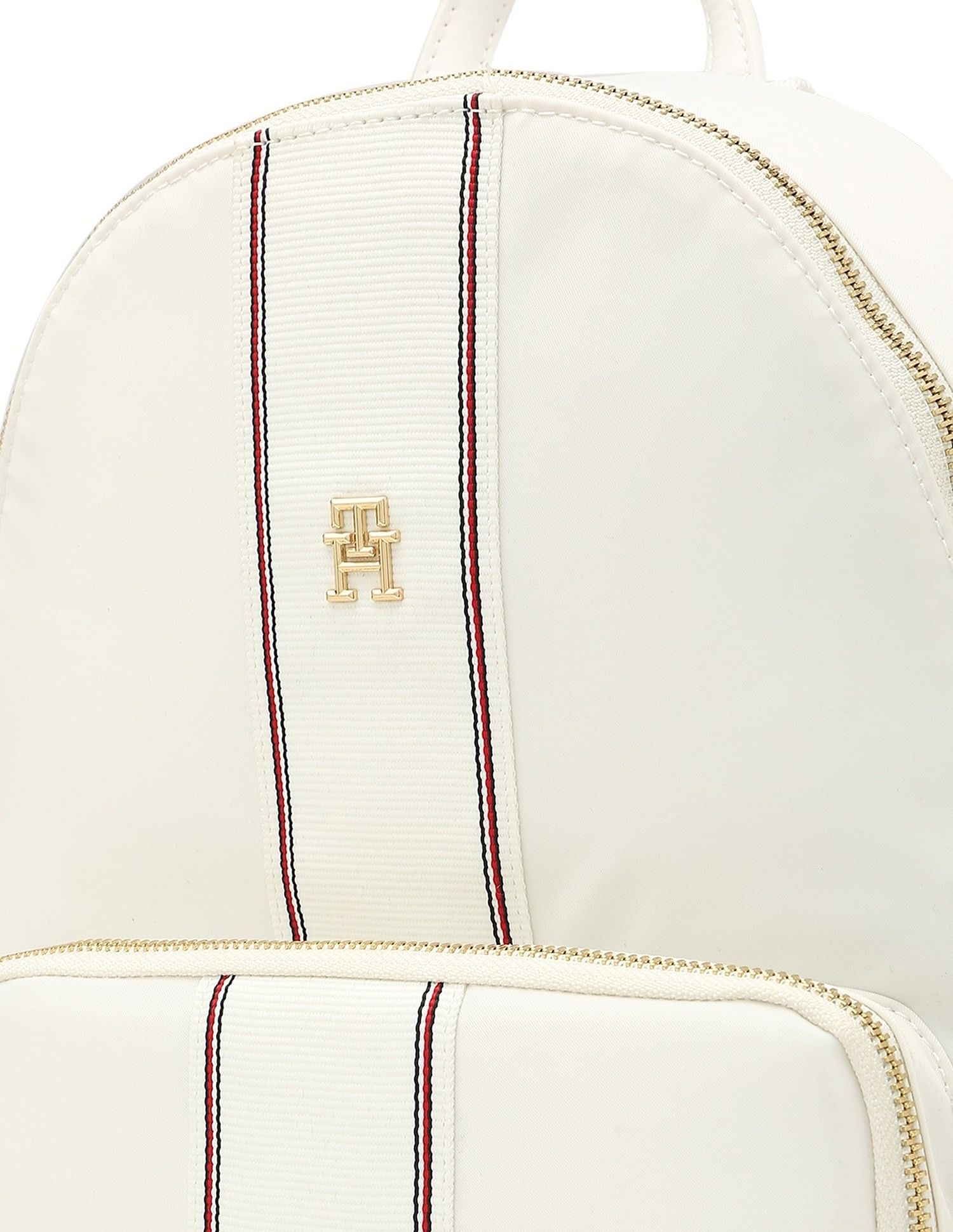Tommy Hilfiger Solid White Nylon Backpack