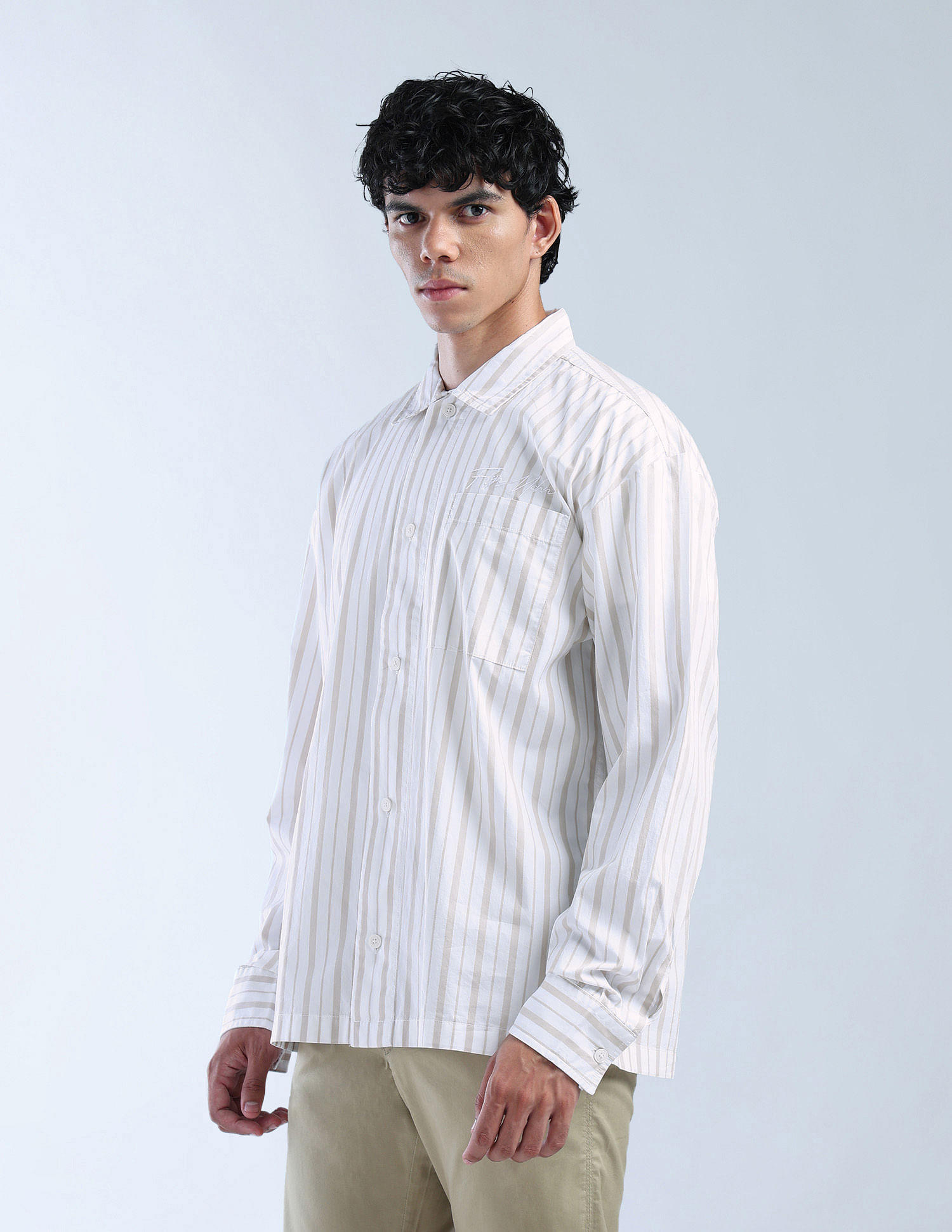 Flying Machine Oversized Fit Color Of Home Shirt