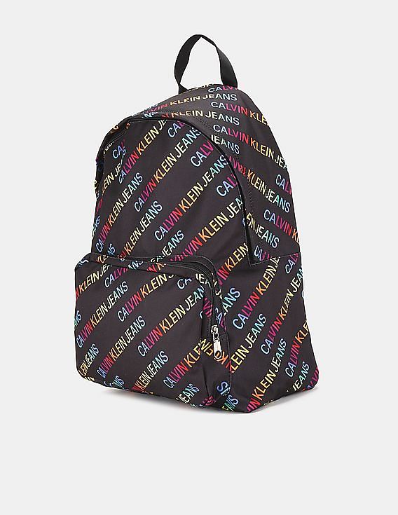 Buy Calvin Klein Men Black Allover Pride Monogram Backpack NNNOW