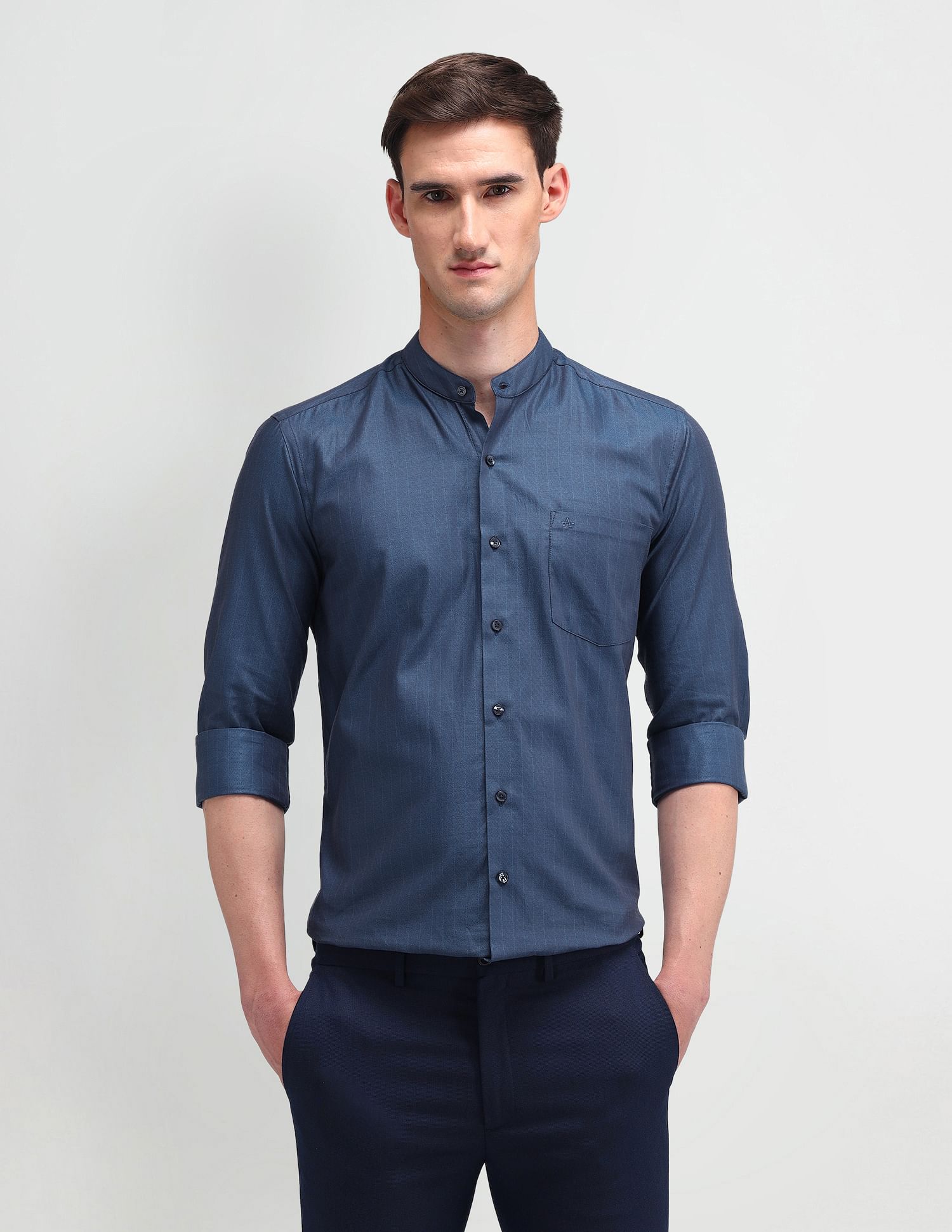 Arrow Brooklyn Fit Vertical Striped Shirt