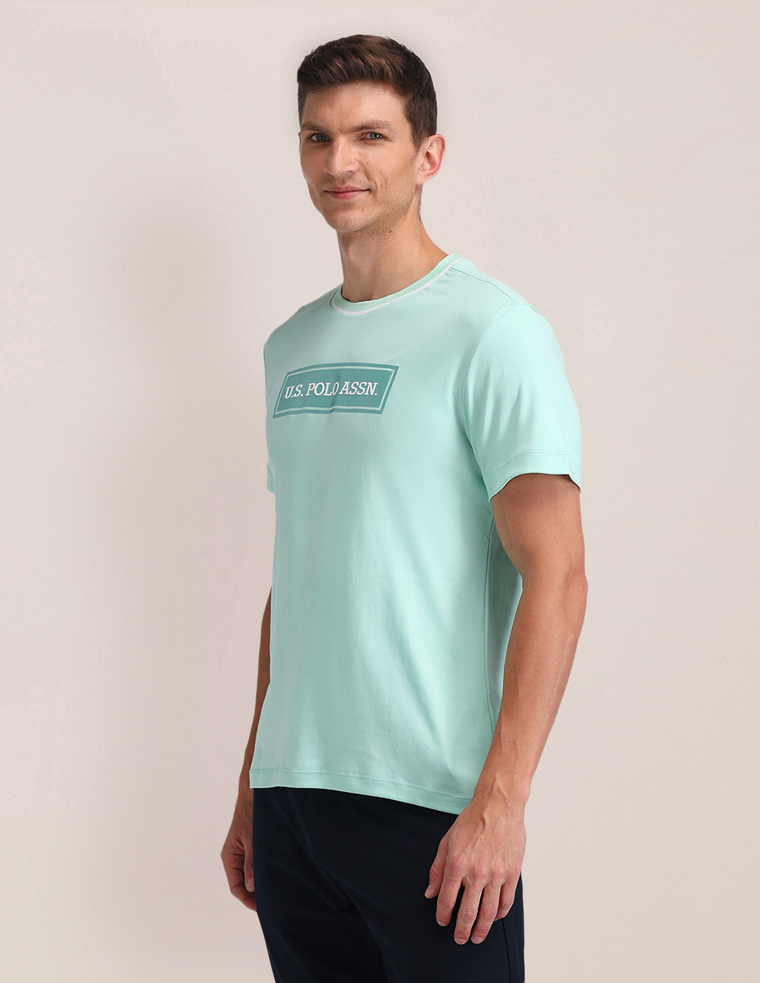 U.S. Polo Assn. Brand Print Cotton T-Shirt