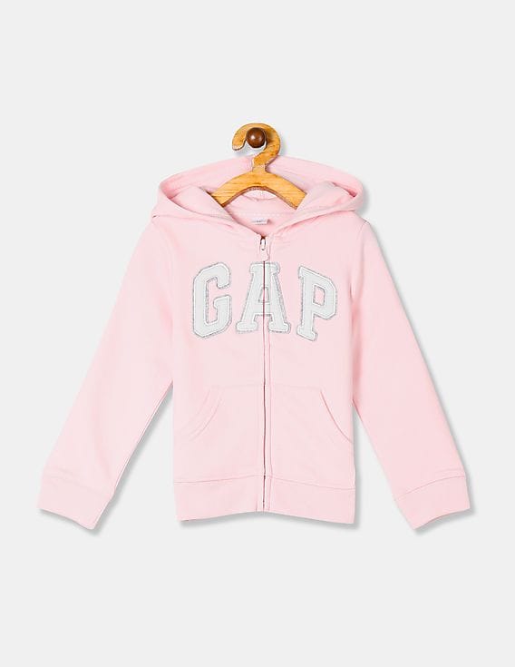 Buy GAP Girls Pink Brand Logo Hoodie Sweatshirt