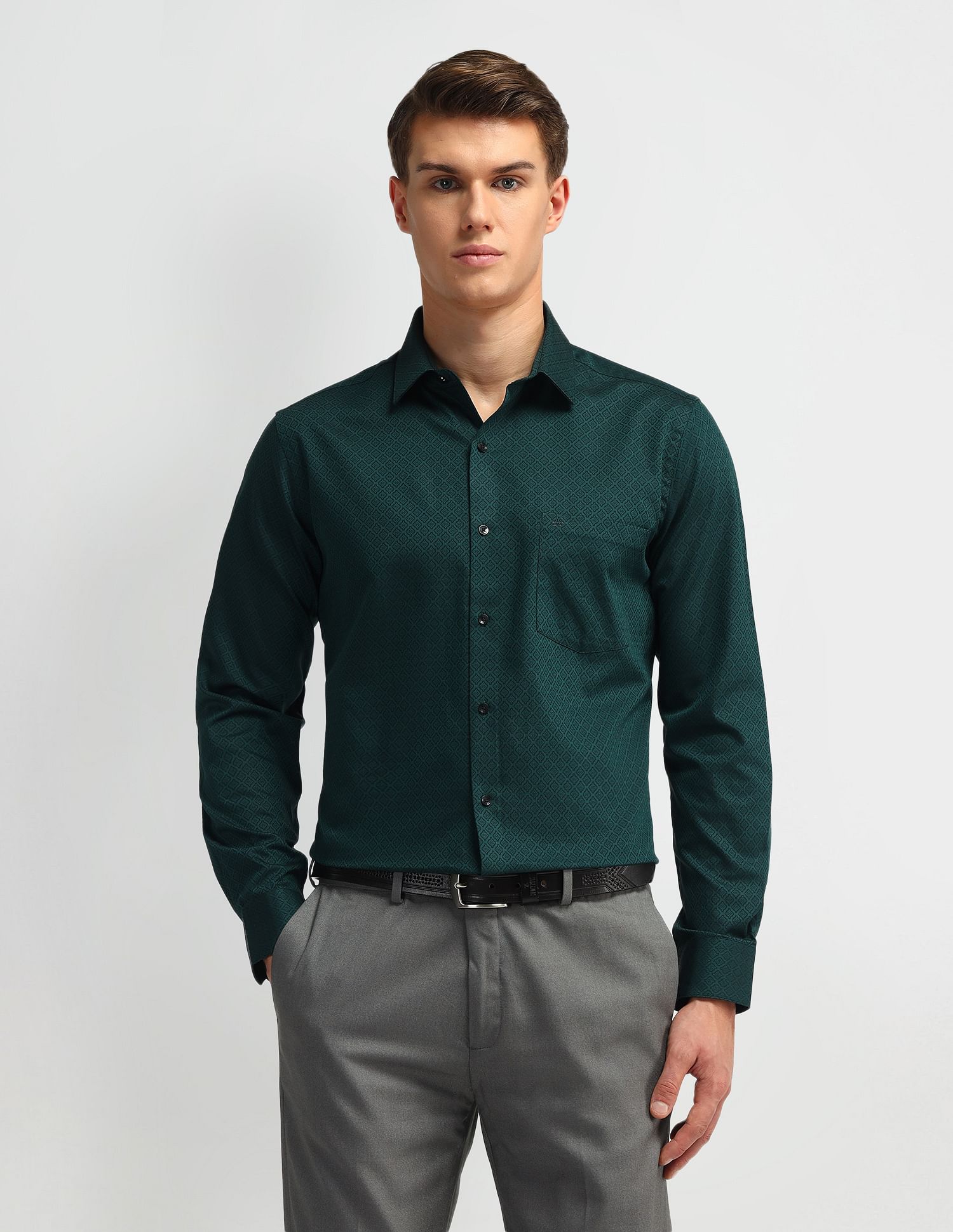Arrow Liberty Classic Fit Jaquard Shirt