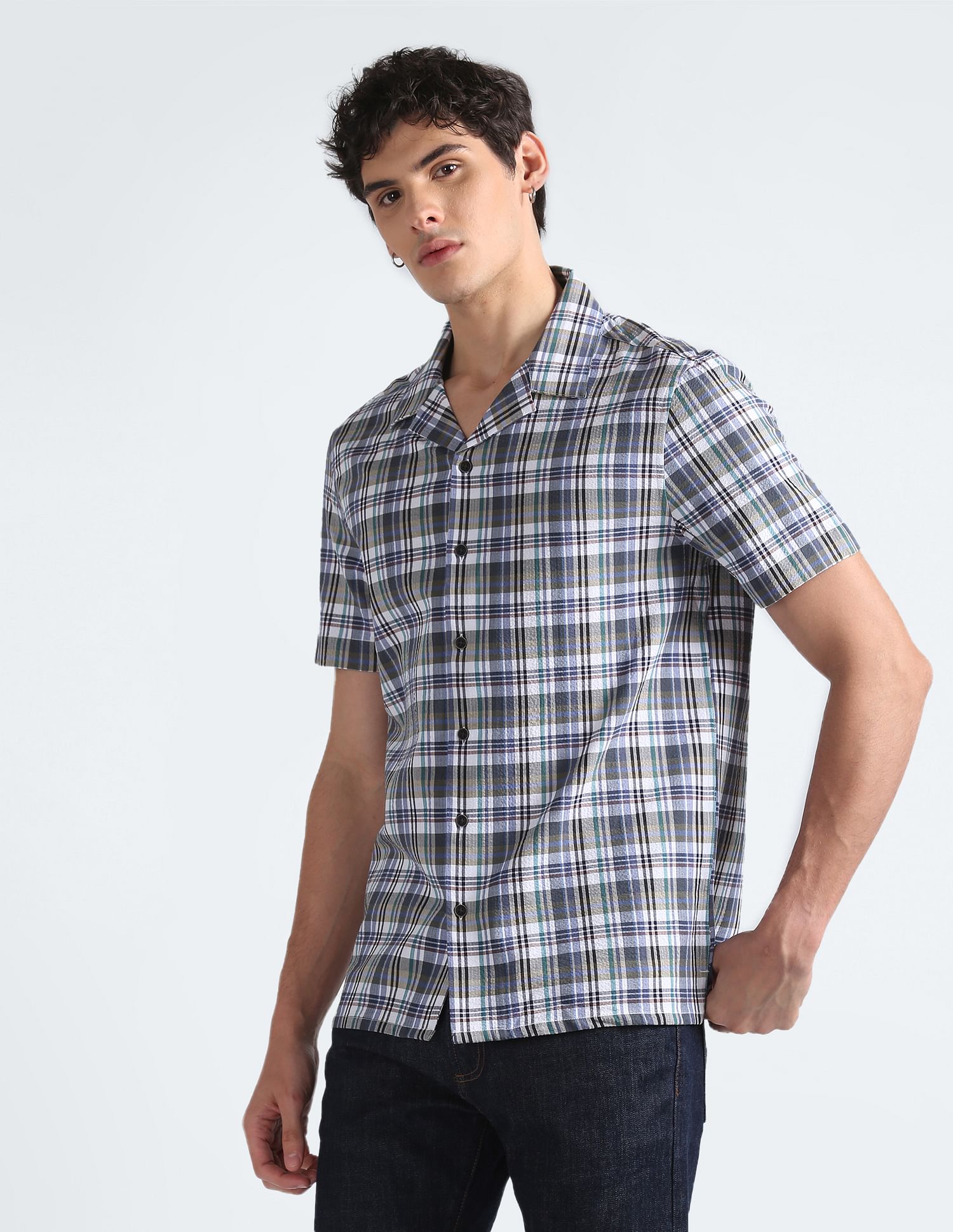 Flying Machine Tartan Check Cotton Shirt