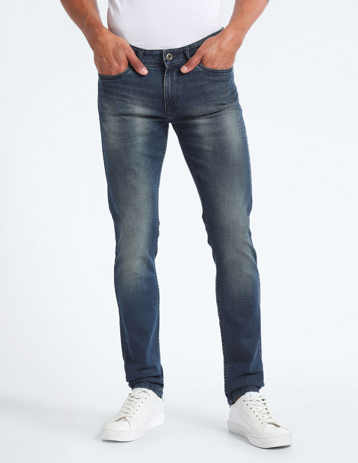 Flying Machine Stone Wash Jackson Skinny Fit Jeans