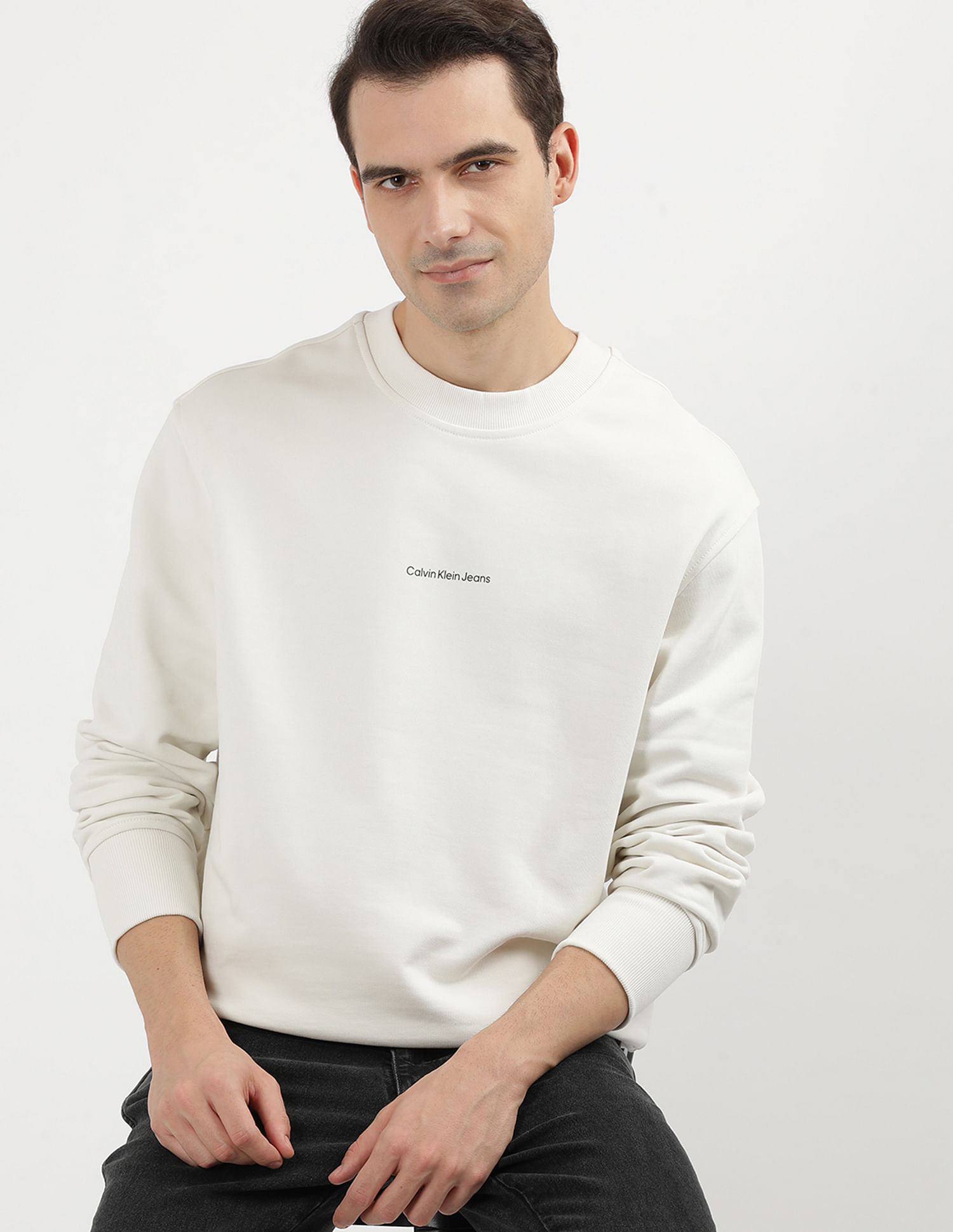 Calvin Klein City Grid Map Crew Neck Sweatshirt
