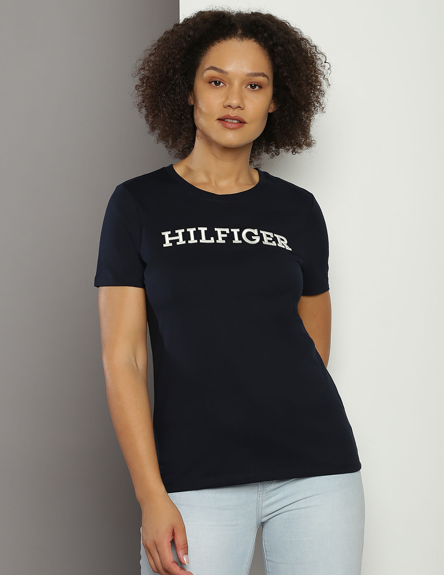 Tommy Hilfiger Transitional Cotton Monotype Embroidered T-Shirt