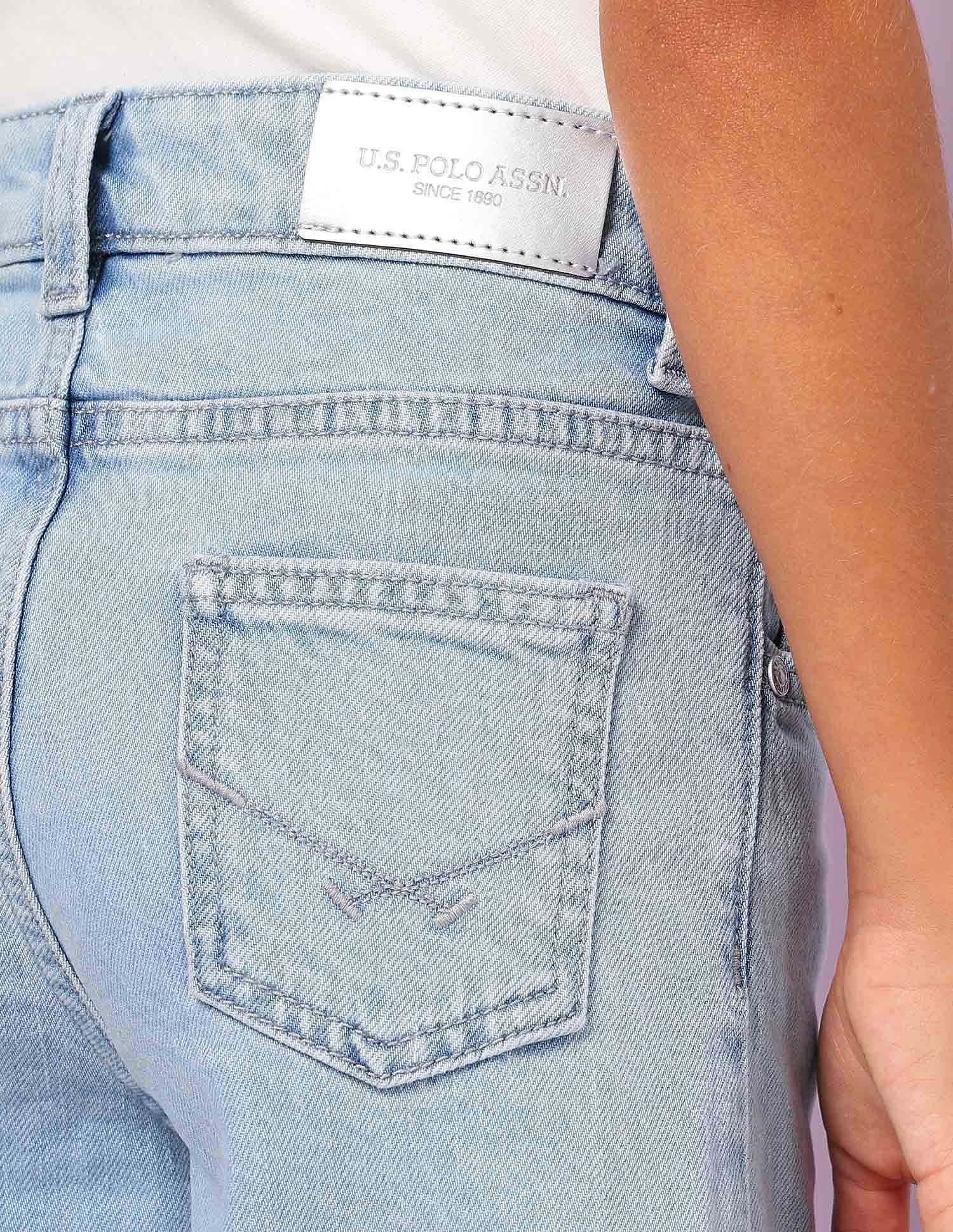 U.S. Polo Assn. Kids Girls Wide Leg Fit Cargo Jeans