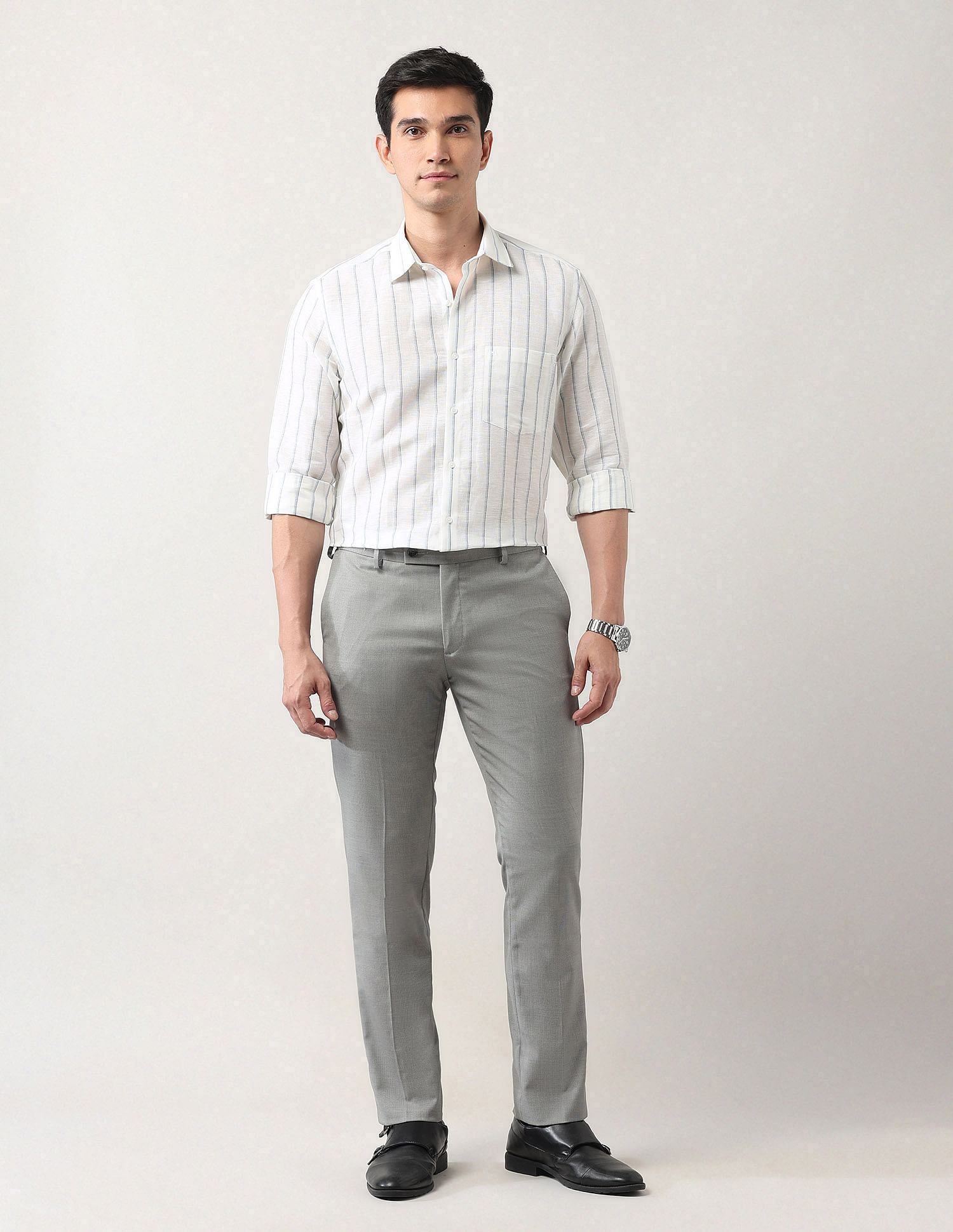 Arrow Vertical Striped Liberty Classic Fit Shirt