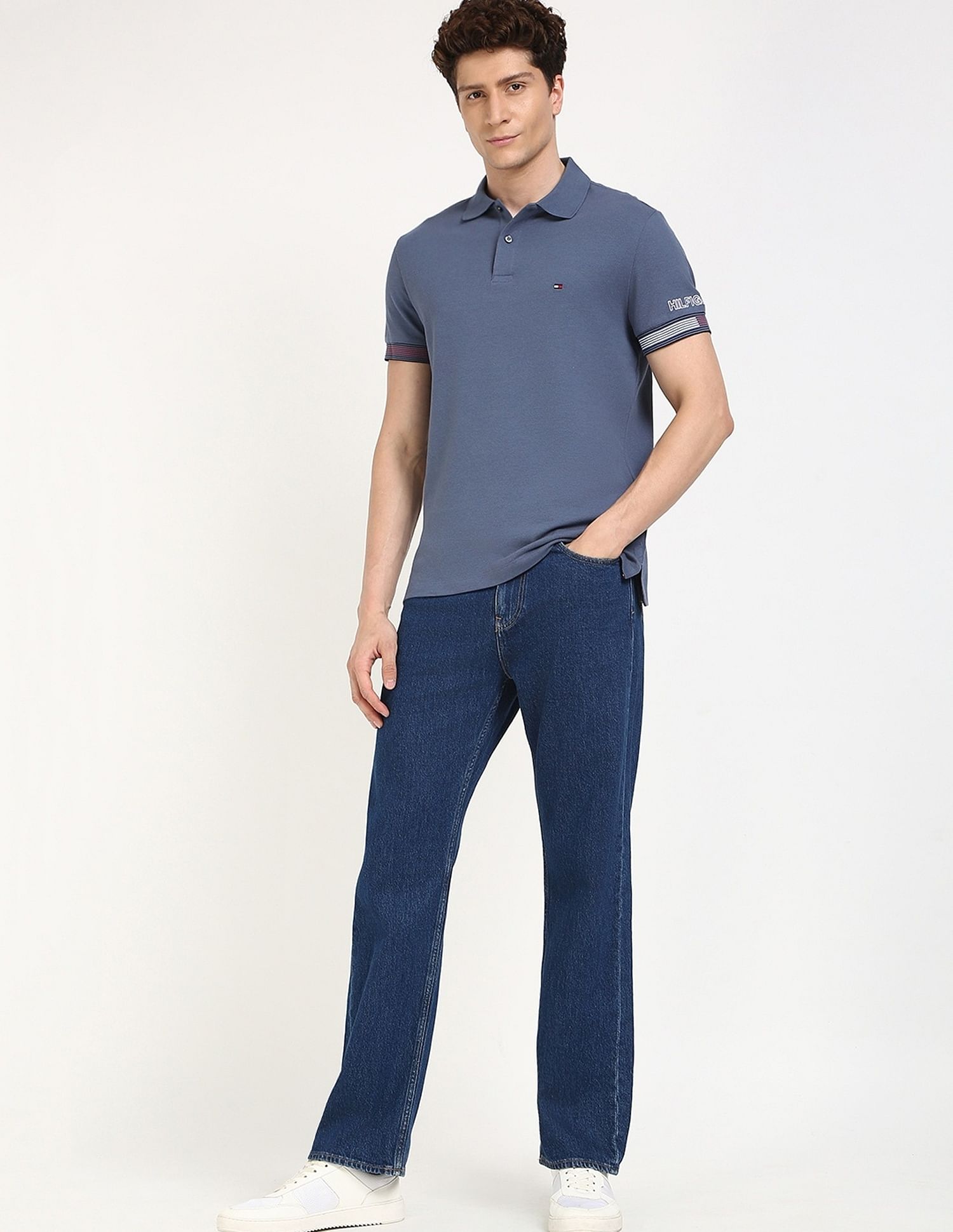 Tommy Hilfiger Solid Slim-Fit Cotton Polo Shirt