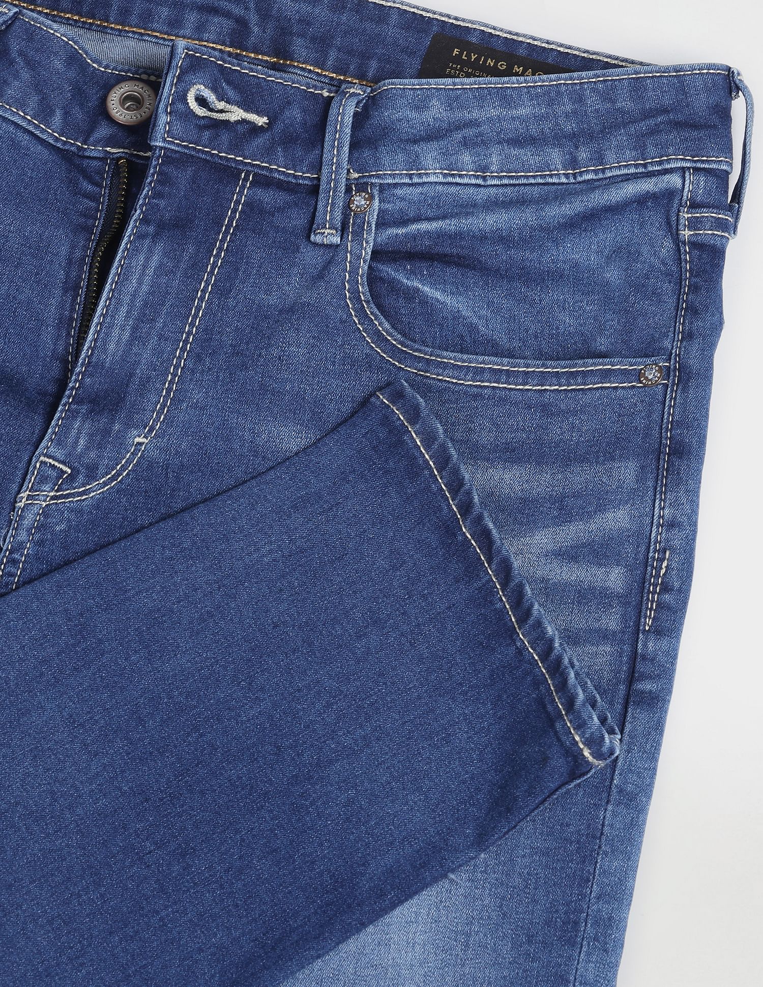 Flying Machine Slim Tapered Fit Mid Rise Jeans