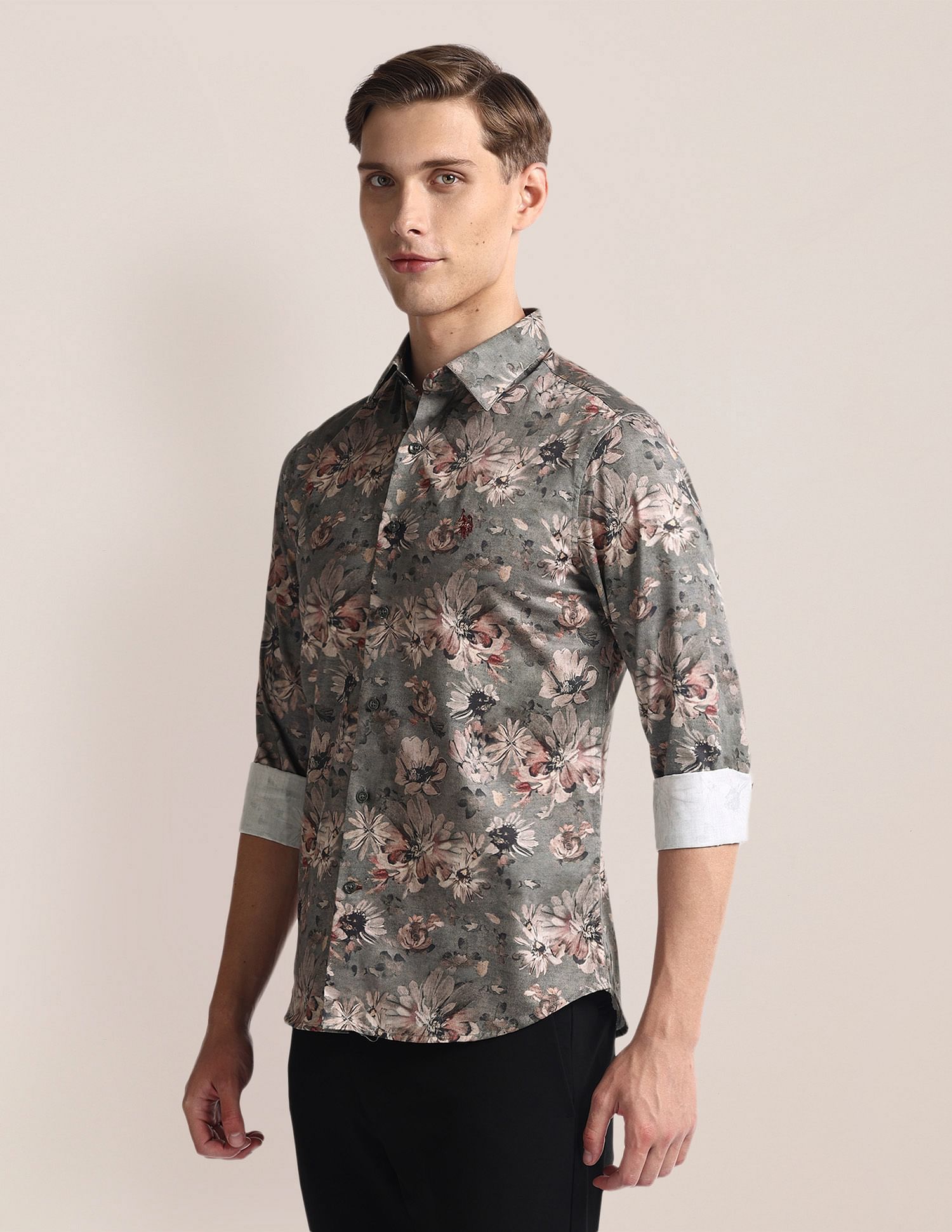 U.S. Polo Assn. Floral Print Tailored Fit Shirt