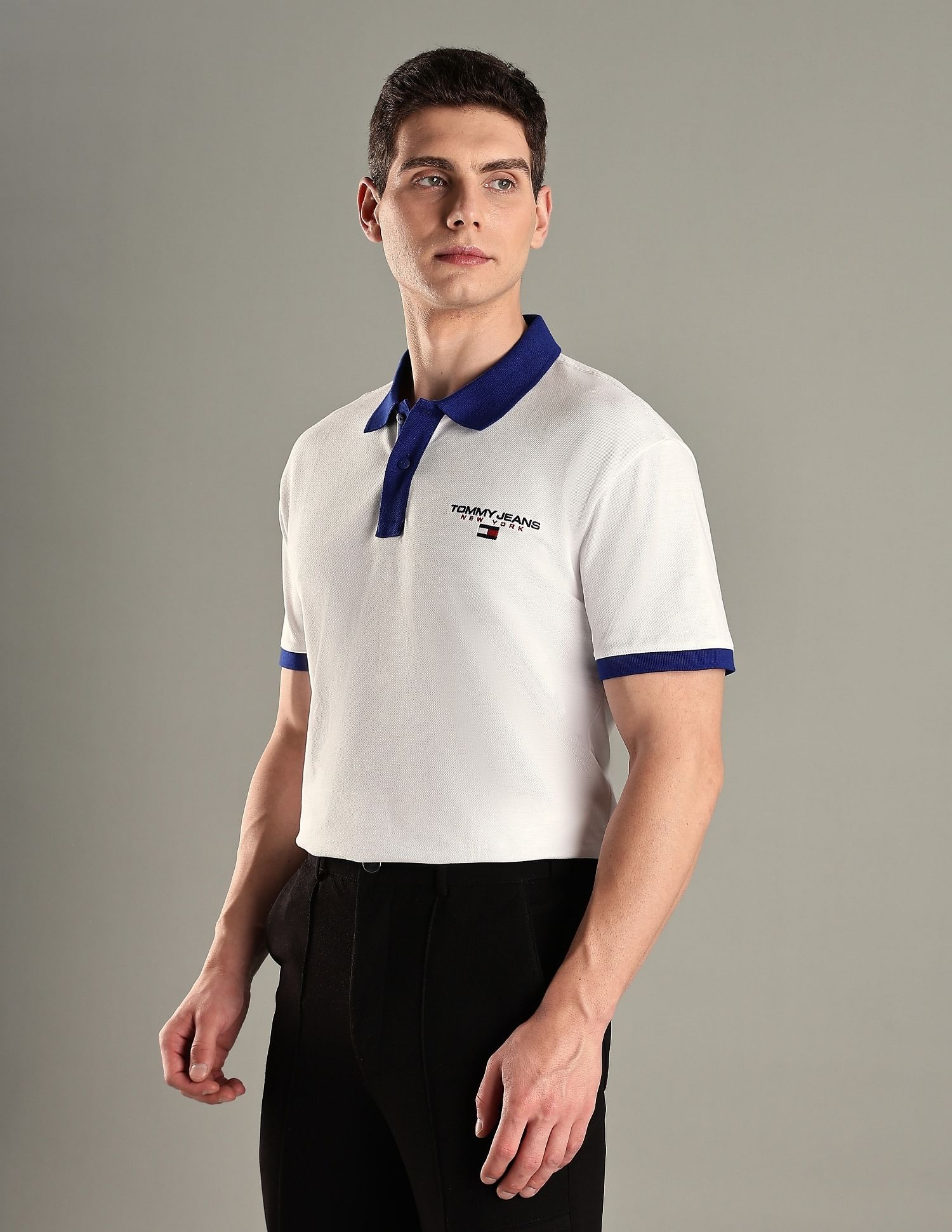 Tommy Hilfiger Solid Regular-Fit Cotton Polo T-Shirt