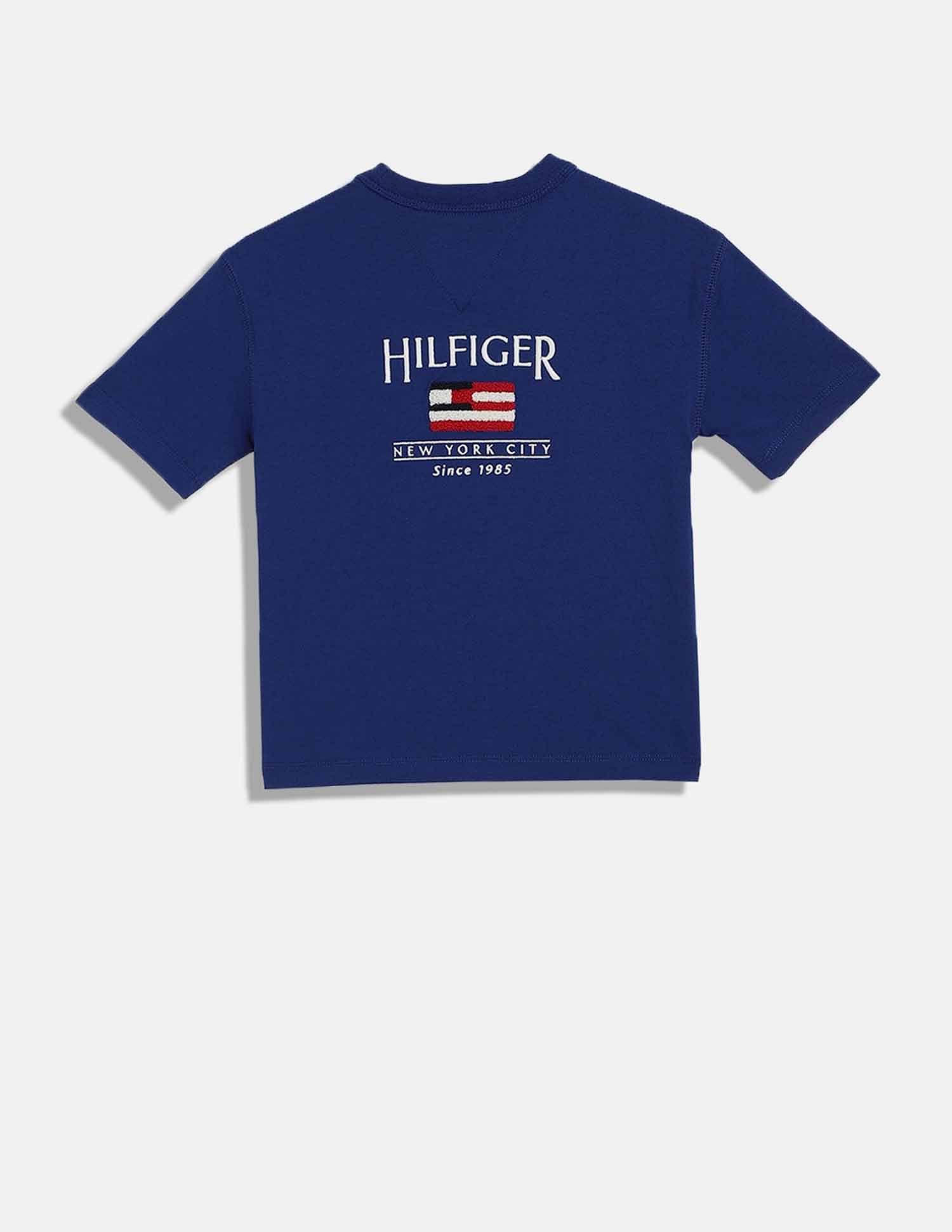 Tommy Hilfiger Kids Boys Logo Relaxed-Fit Cotton T-Shirt