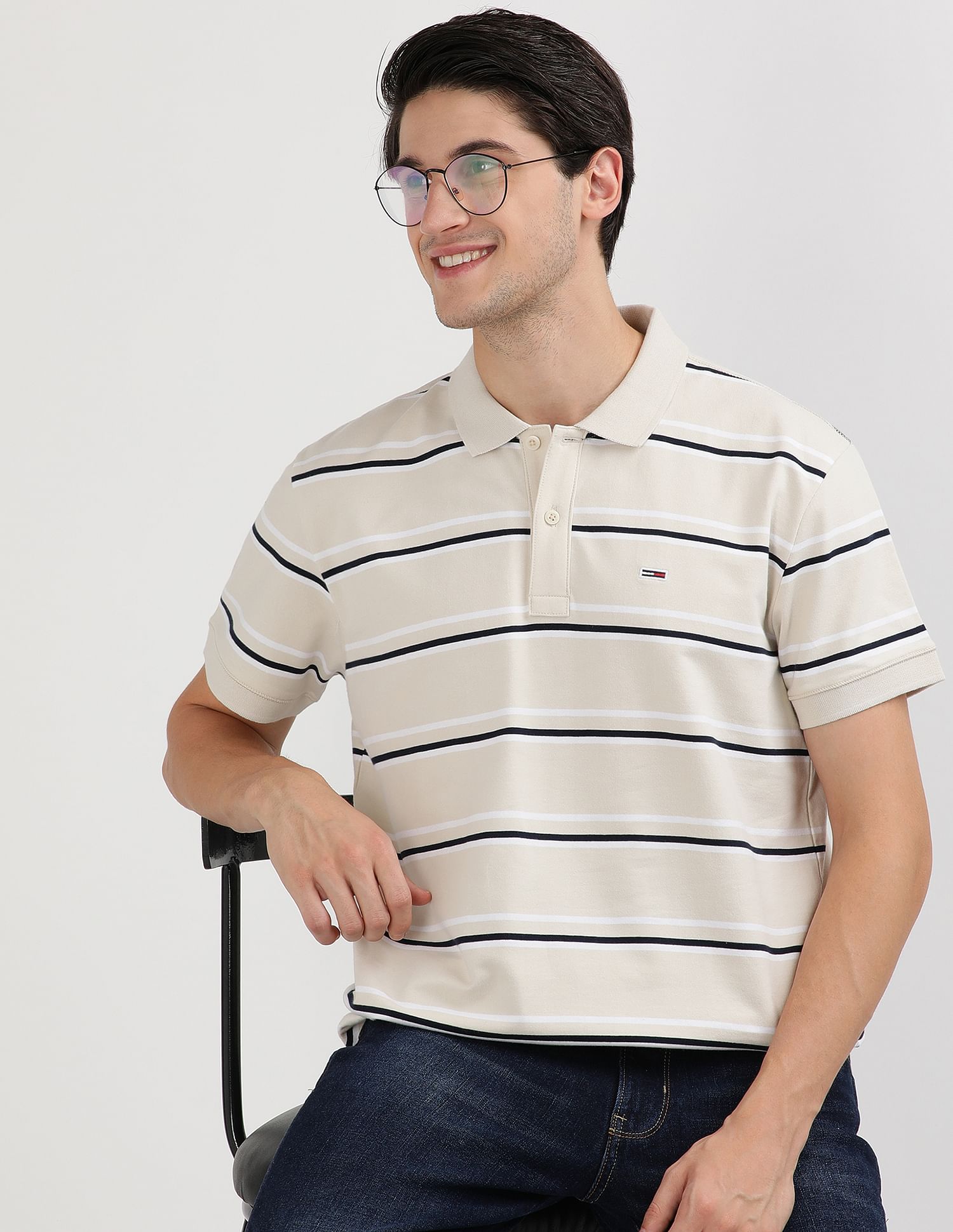 Tommy Hilfiger Sustainable Horizontal Stripe Polo Shirt
