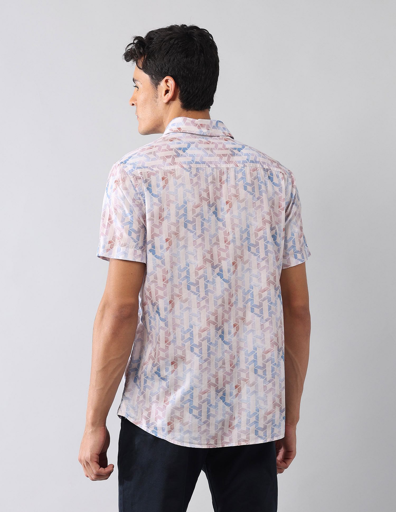 U.S. Polo Assn. Denim Co. Geometric Printed Satin Regular Fit Shirt