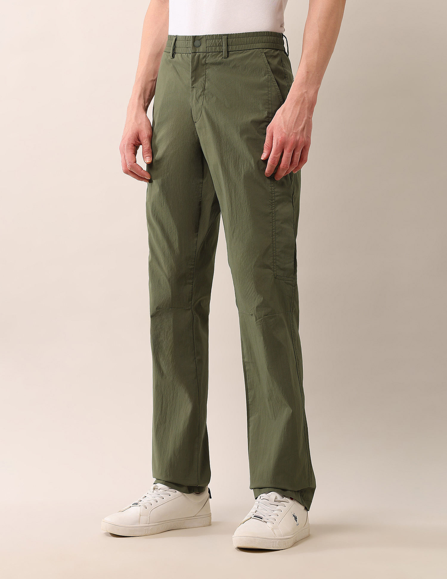 U.S. Polo Assn. Denim Co. Mid Rise Riley Straight Fit Trousers