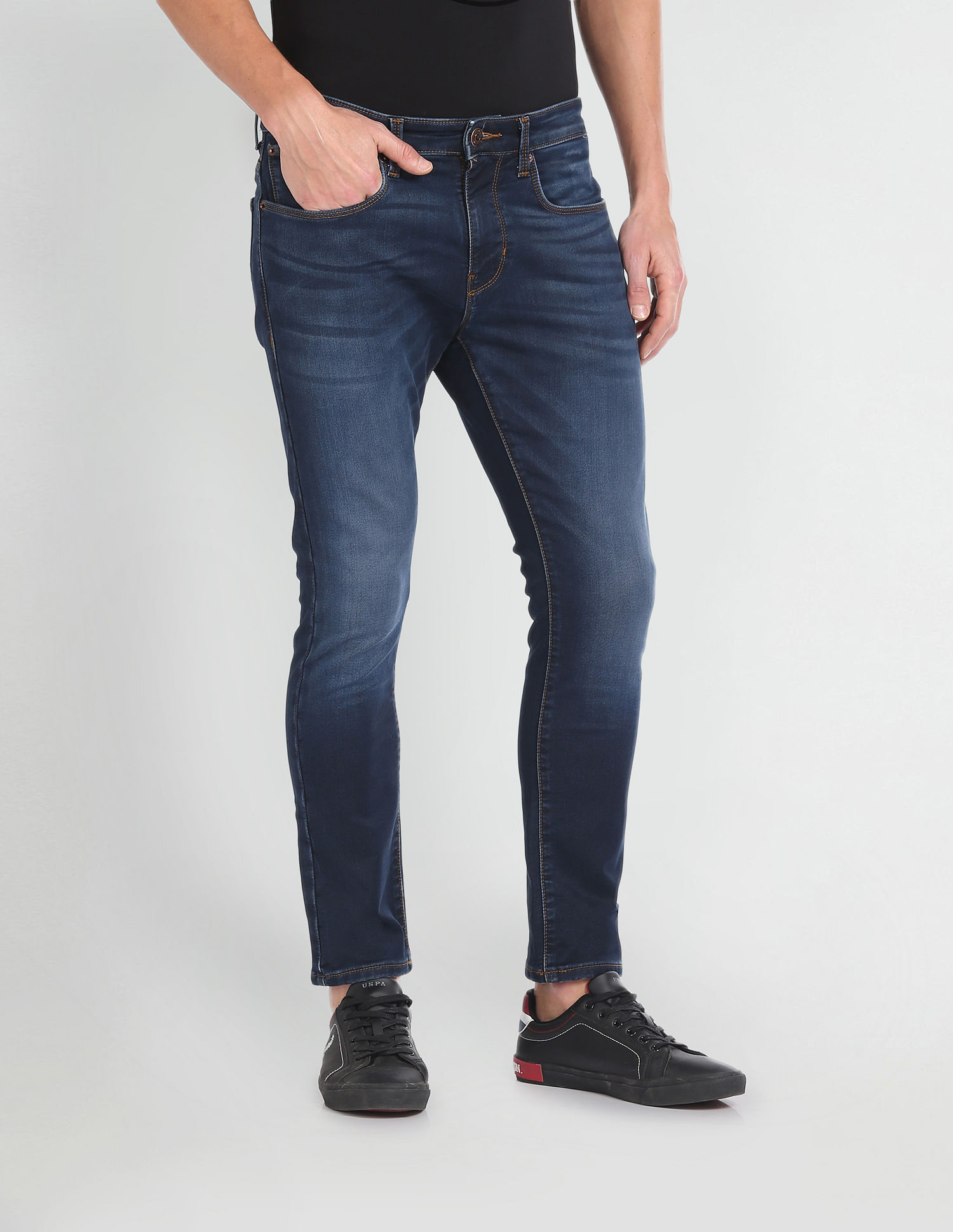 U.S. Polo Assn. Denim Co. Henry Cropped Fit Blue Jeans