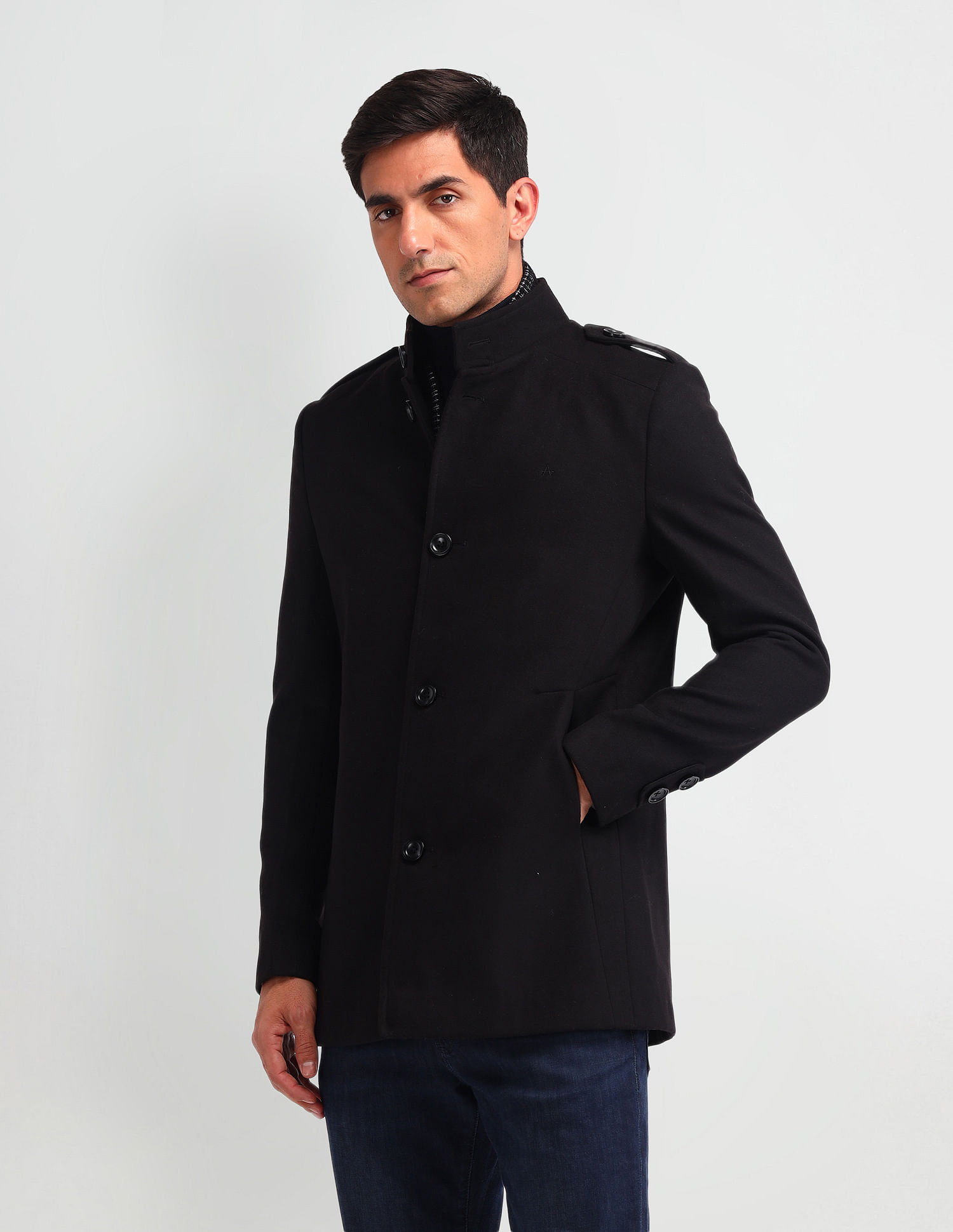 Arrow Sport Solid Regular Fit Jacket