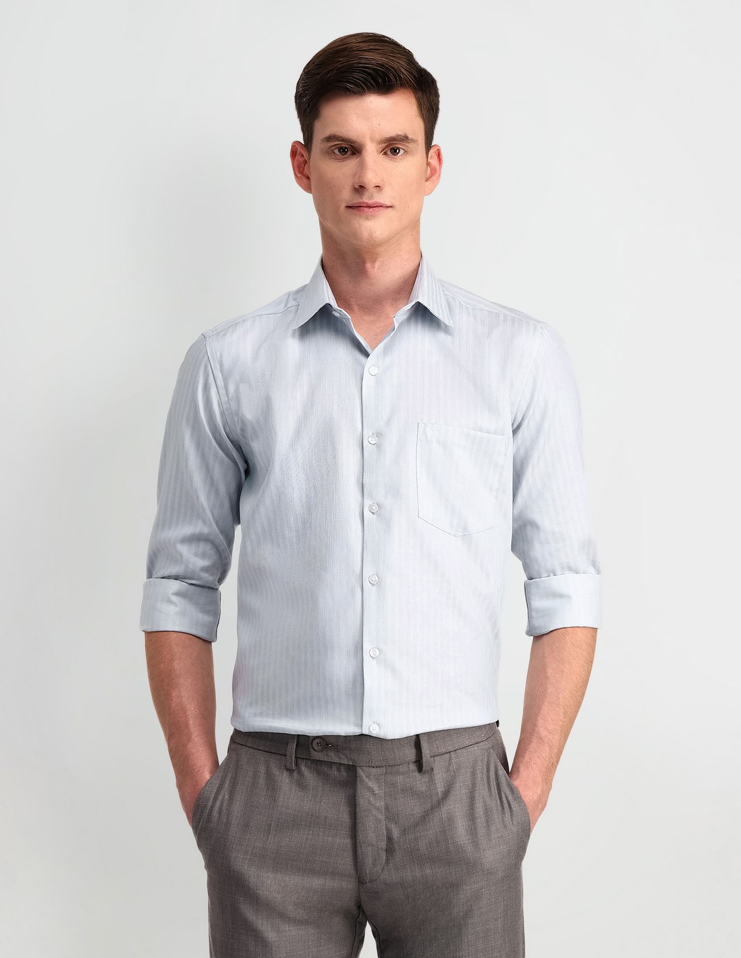 Arrow Manhattan Slim Fit Cotton Shirt