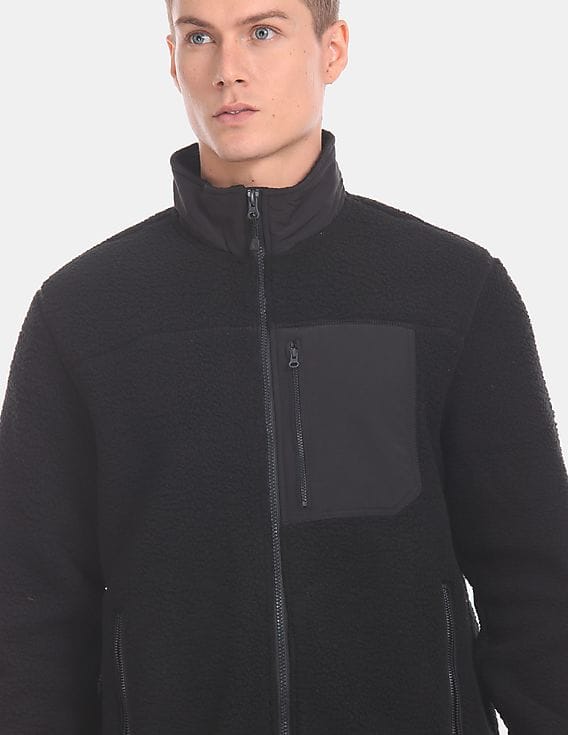 Buy GAP Black Fleece Zip-Up Jacket - NNNOW.com