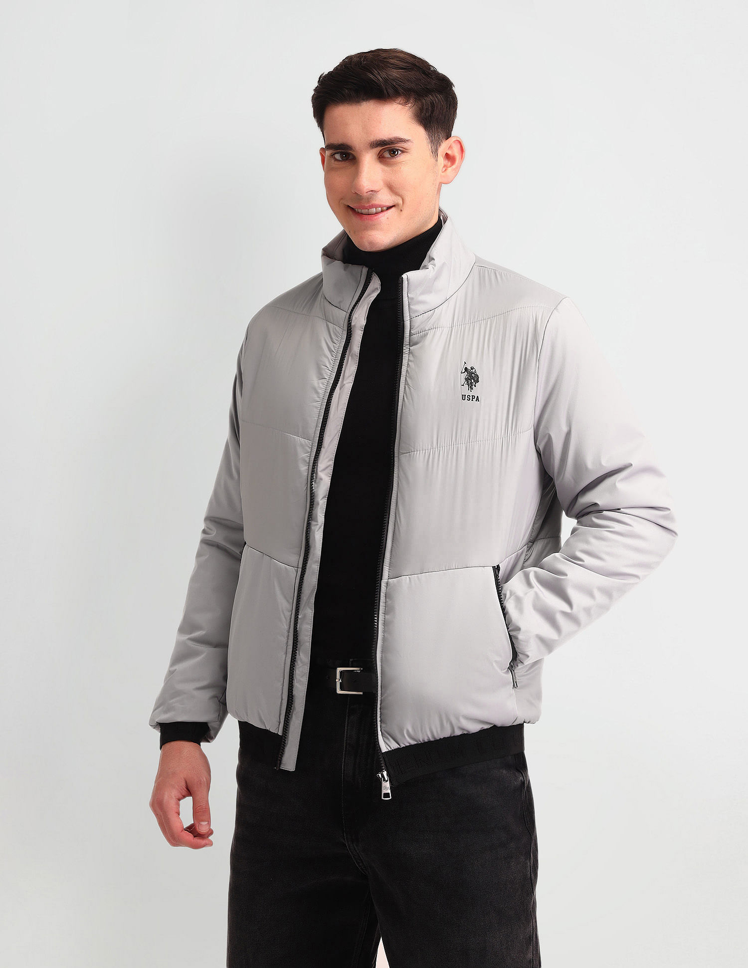 U.S. Polo Assn. Denim Co. UDJCKS1455 LT. GREY Mens Jackets