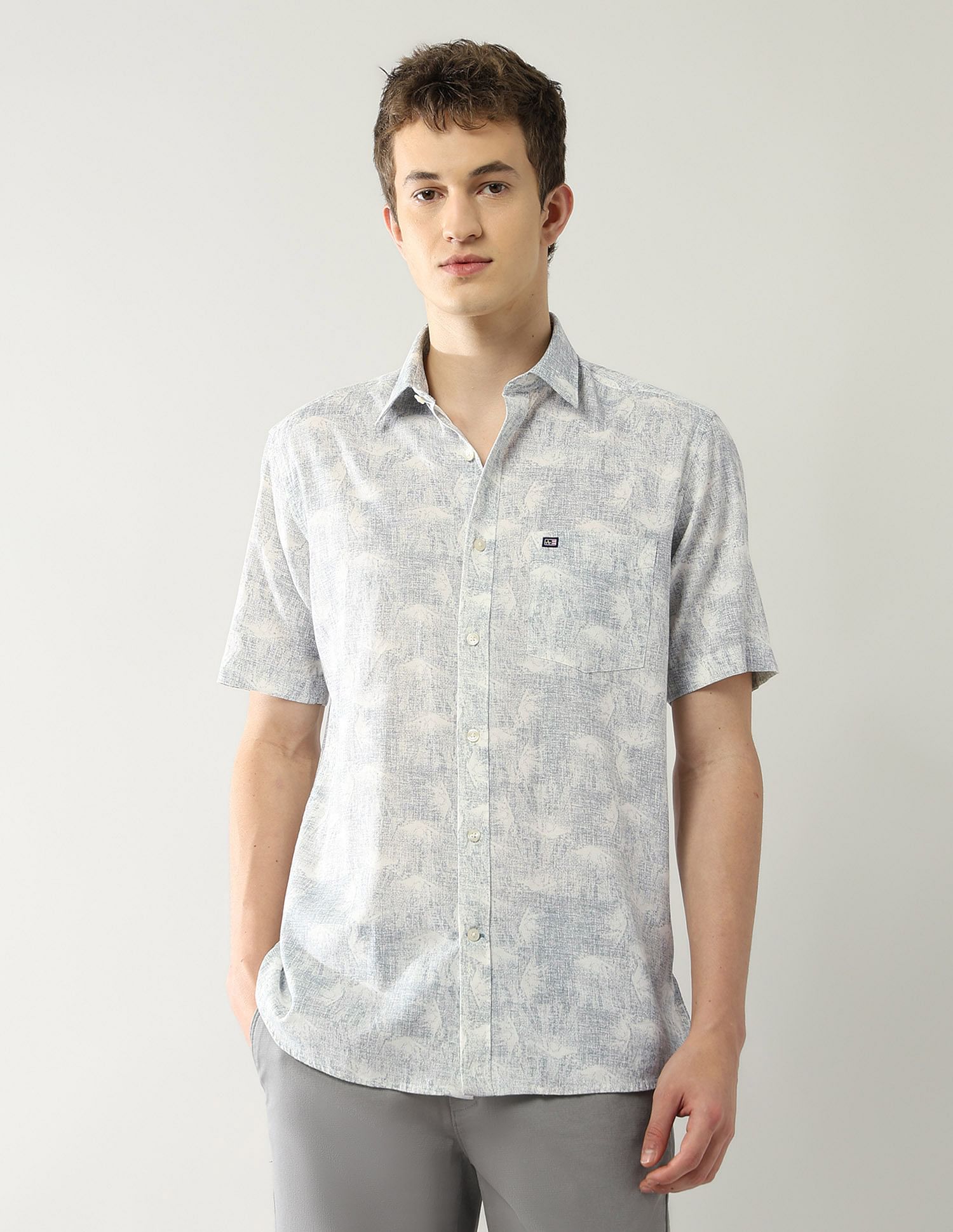 Arrow Sport Regular Fit Abstract Printed Shirt
