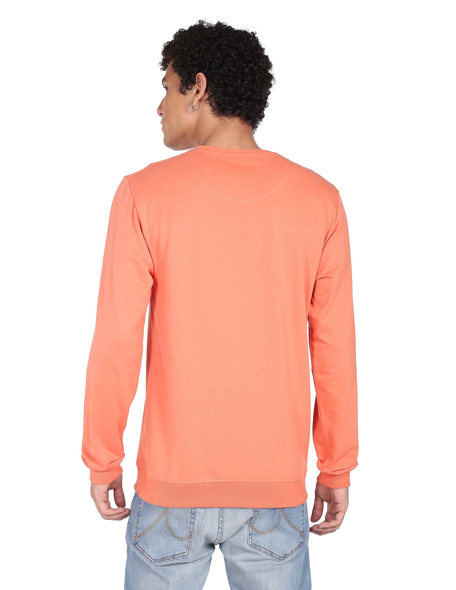 Flying Machine Graphic Print Cotton Sweatshirt